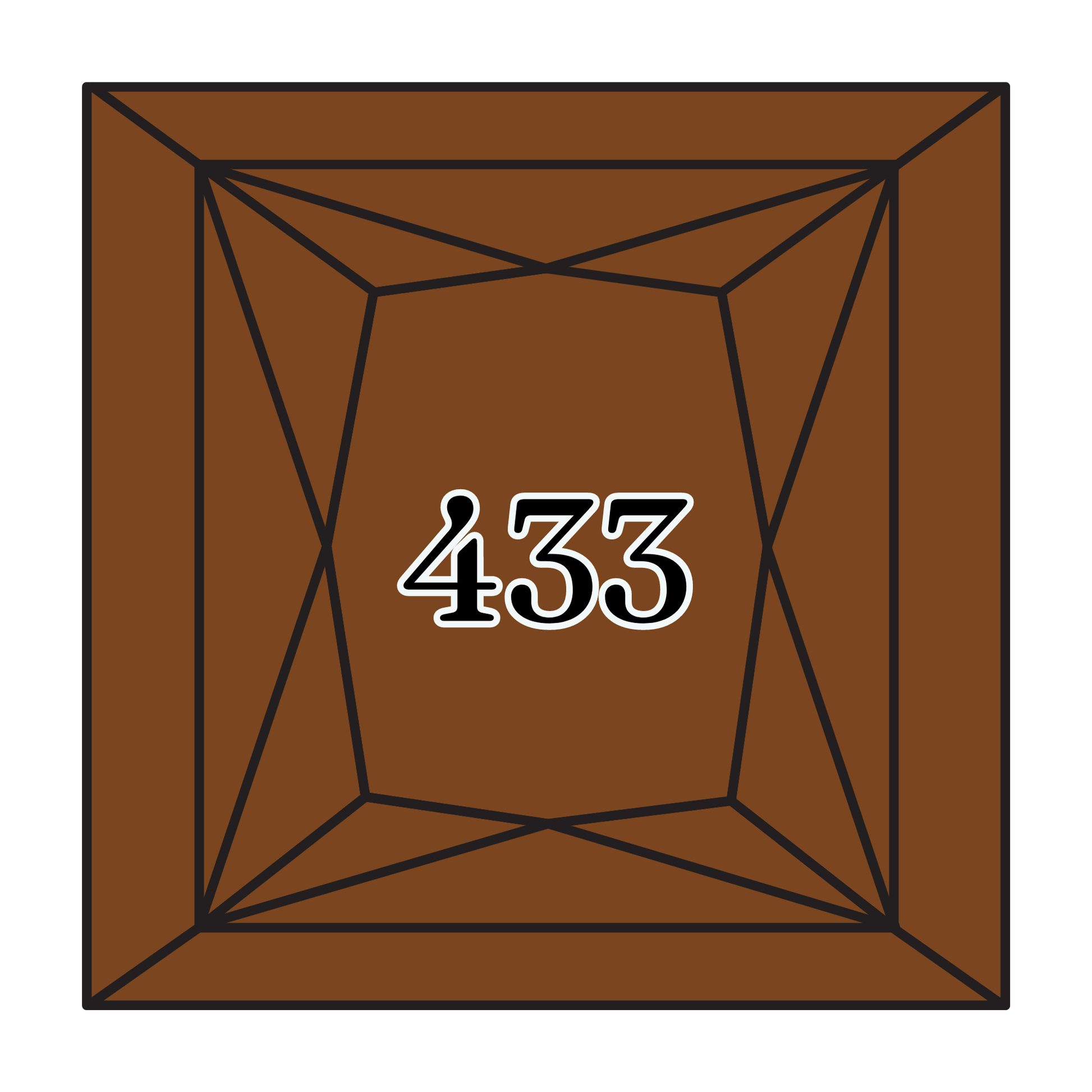 True North Diamond Art Square Diamond Drills 433 - Medium Brown - Square Bulk Diamond Drills