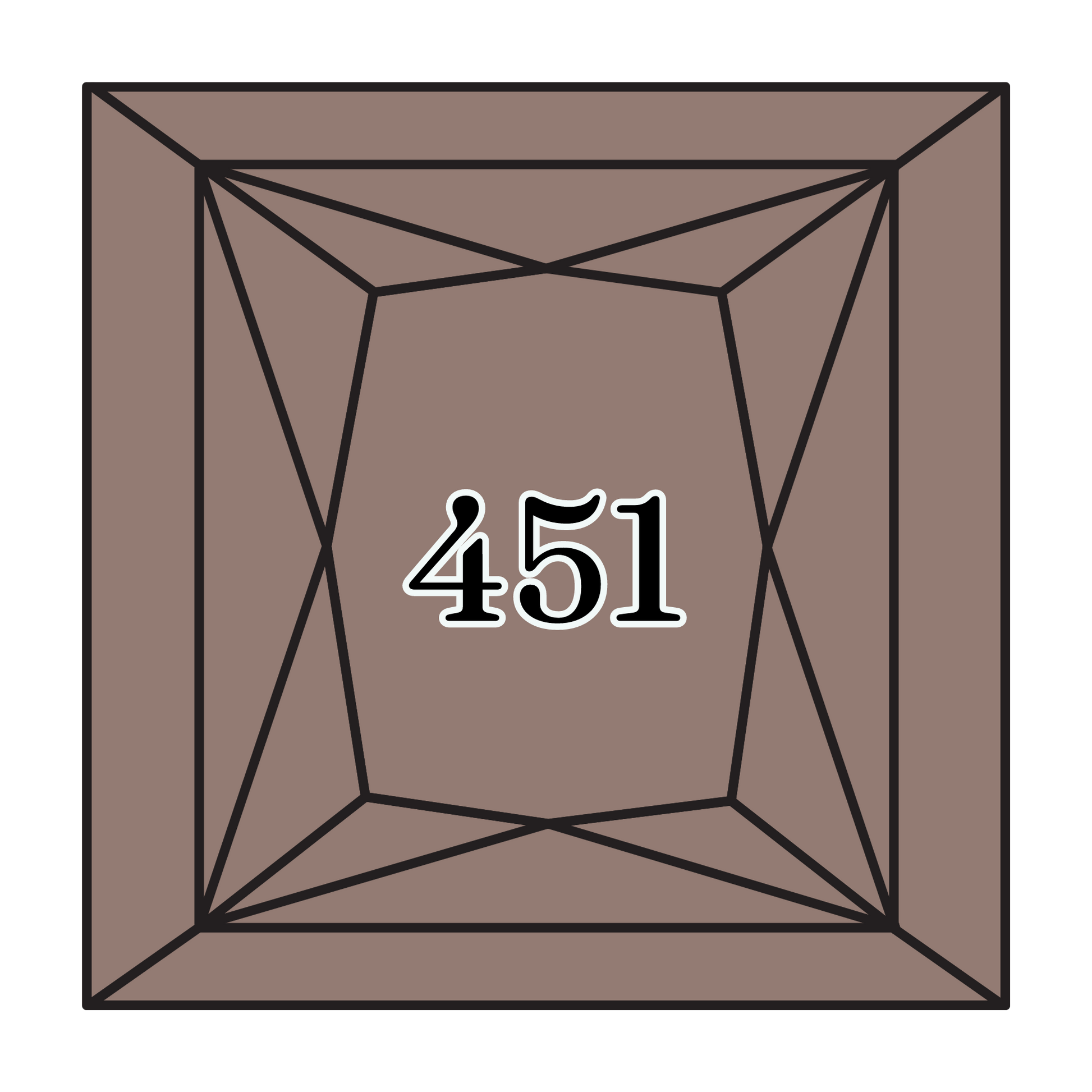 True North Diamond Art Square Diamond Drills 451 - Dark Shell Grey - Square Bulk Diamond Drills