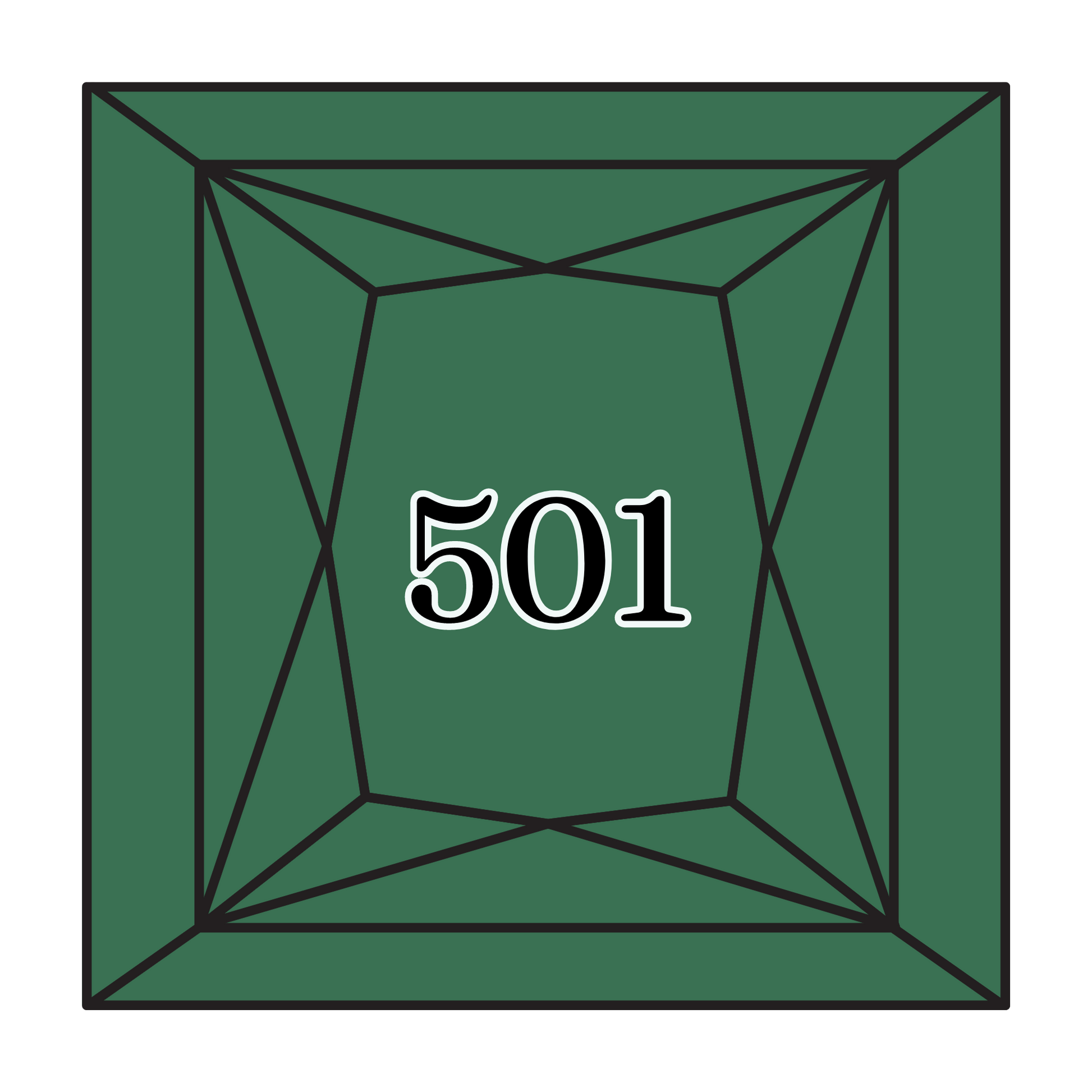 True North Diamond Art Square Diamond Drills 501 - Dark Blue Green - Square Bulk Diamond Drills