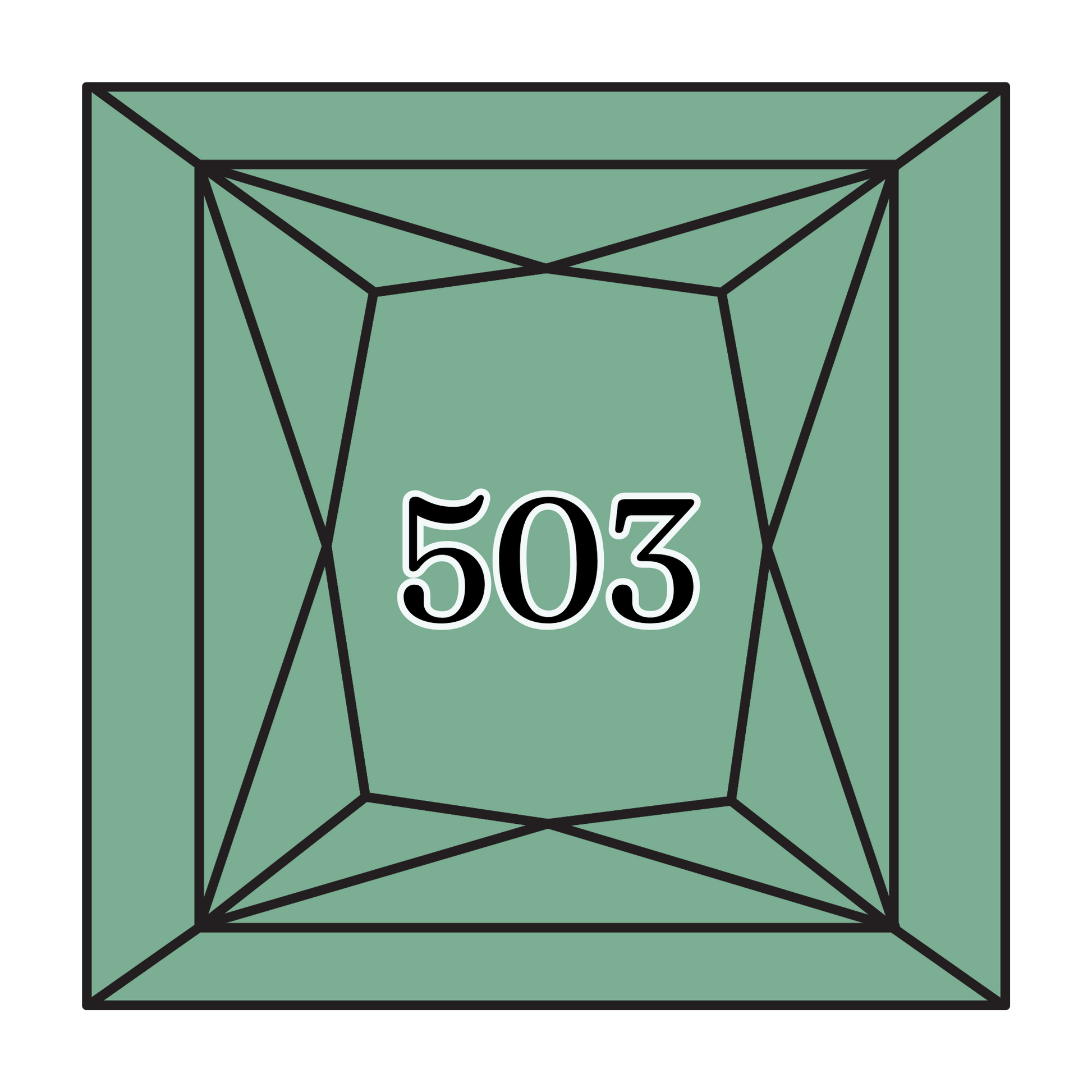 True North Diamond Art Square Diamond Drills 503 - Medium Blue Green - Square Bulk Diamond Drills