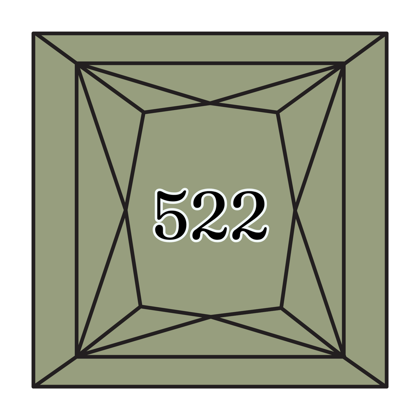 True North Diamond Art Square Diamond Drills 522 - Fern Green - Square Bulk Diamond Drills