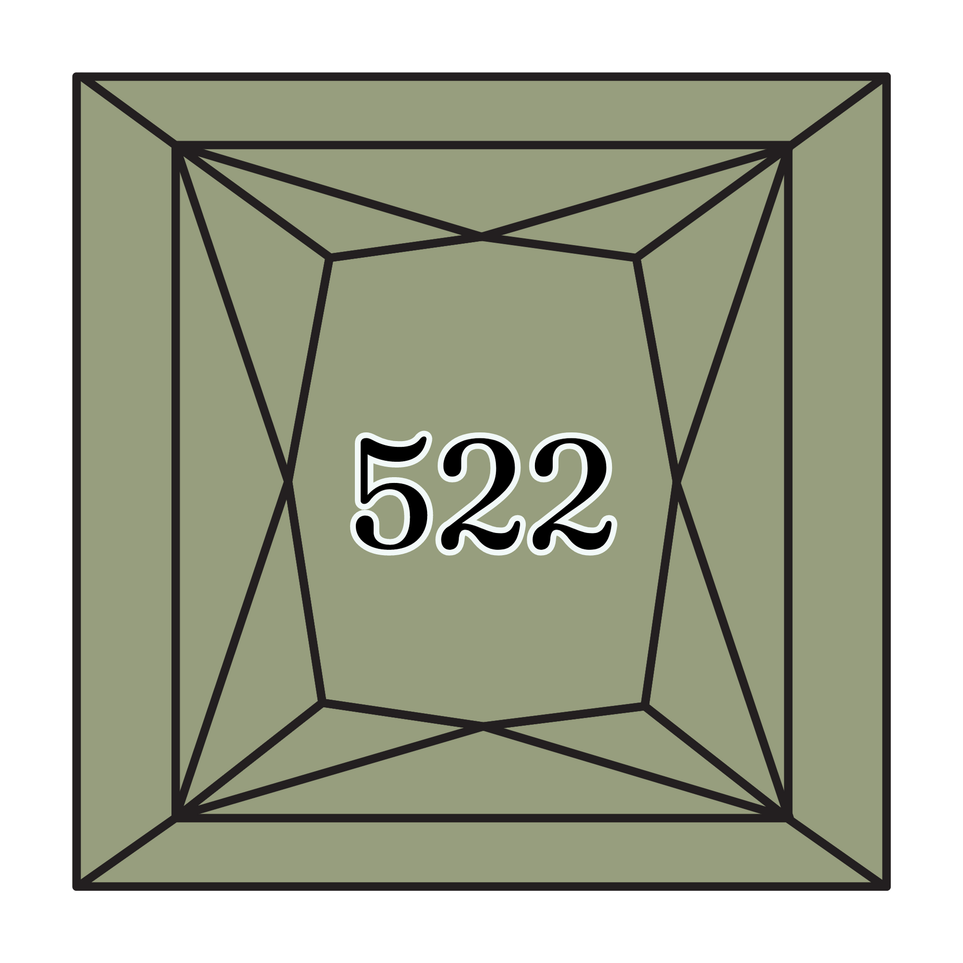 True North Diamond Art Square Diamond Drills 522 - Fern Green - Square Bulk Diamond Drills