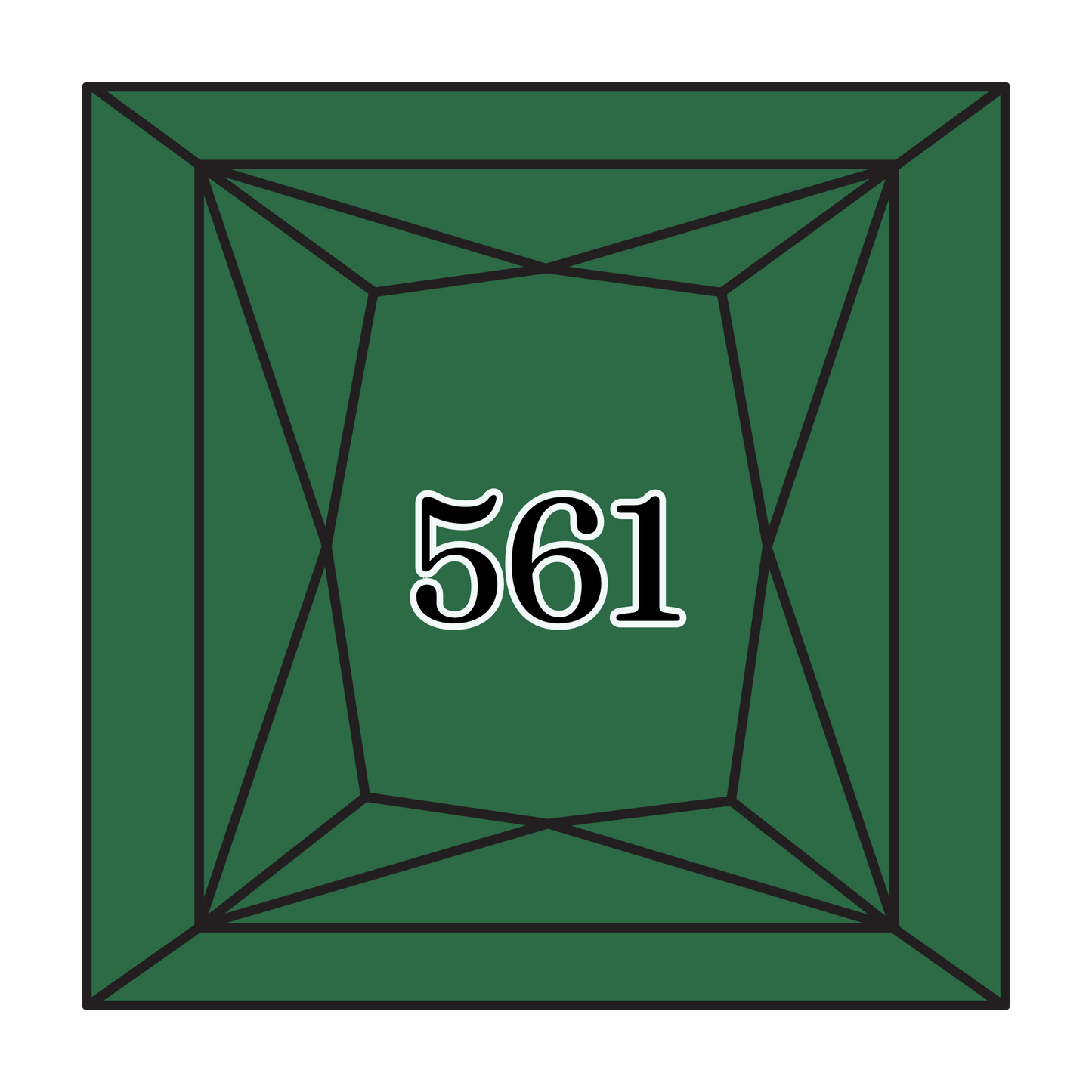 True North Diamond Art Square Diamond Drills 561 - Very Dark Jade - Square Bulk Diamond Drills