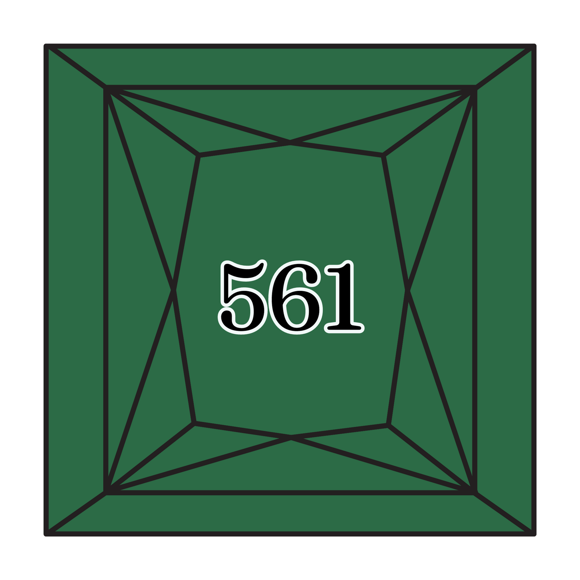 True North Diamond Art Square Diamond Drills 561 - Very Dark Jade - Square Bulk Diamond Drills