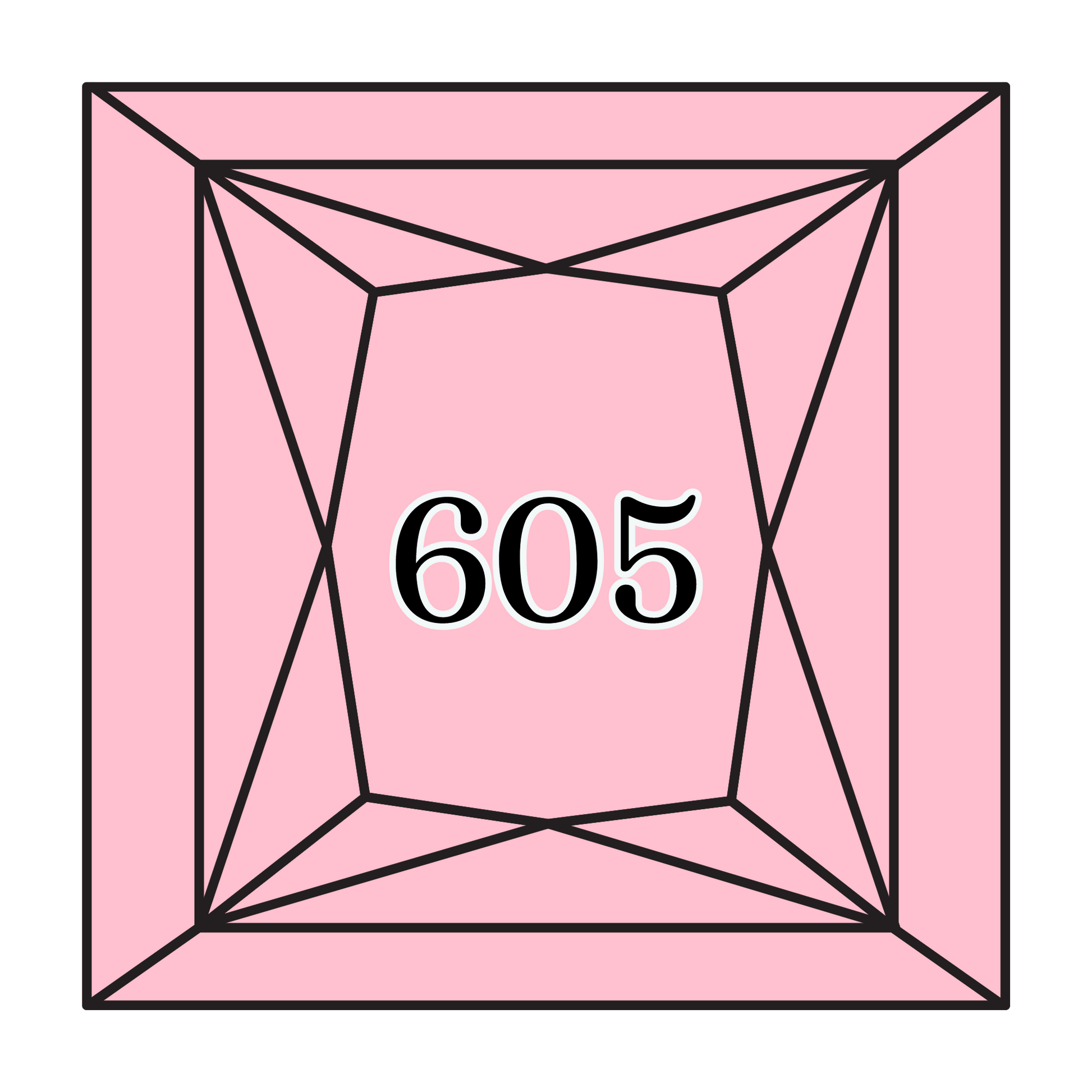 True North Diamond Art Square Diamond Drills 605 - Very Light Cranberry - Square Bulk Diamond Drills