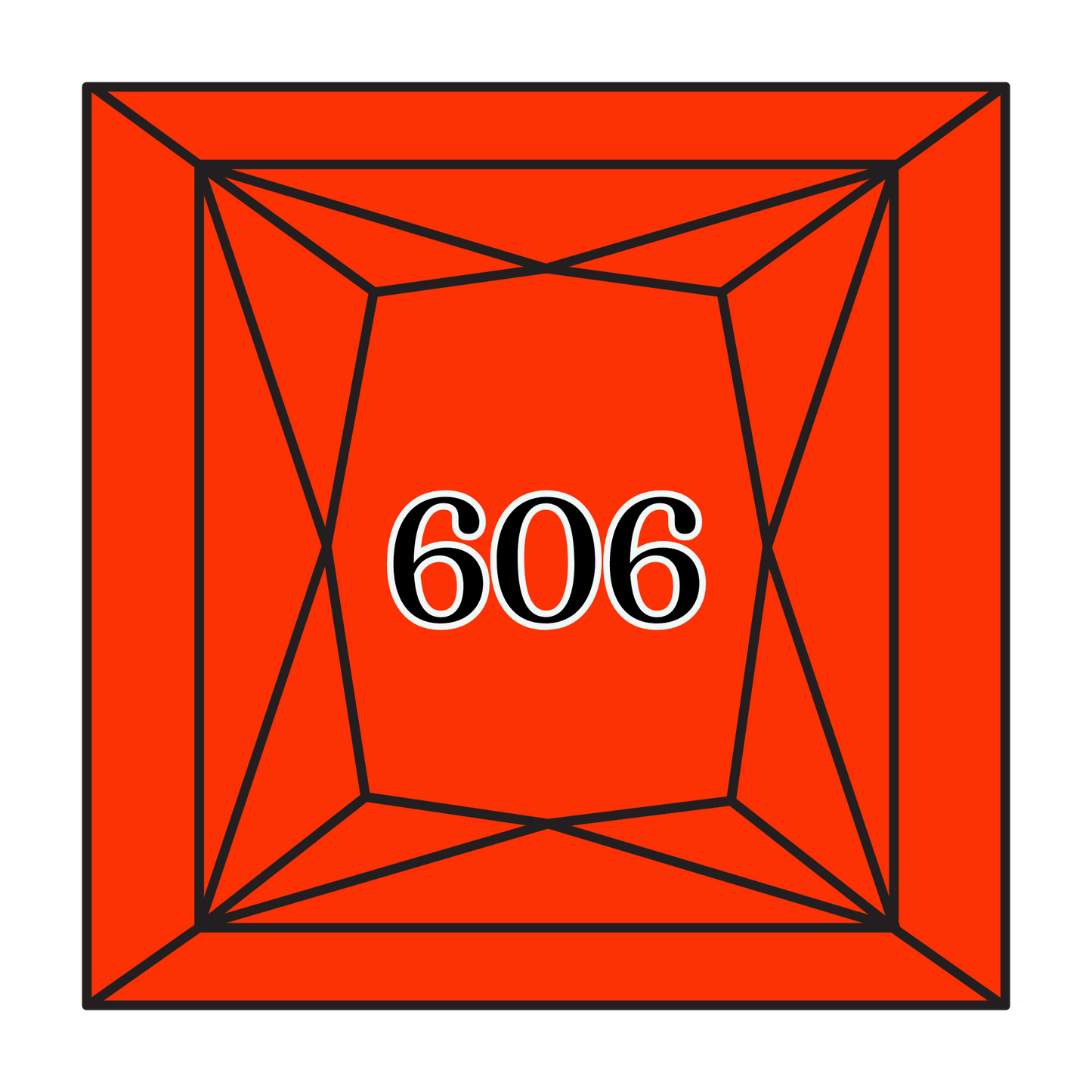 True North Diamond Art Square Diamond Drills 606 - Bright Orange-Red - Square Bulk Diamond Drills