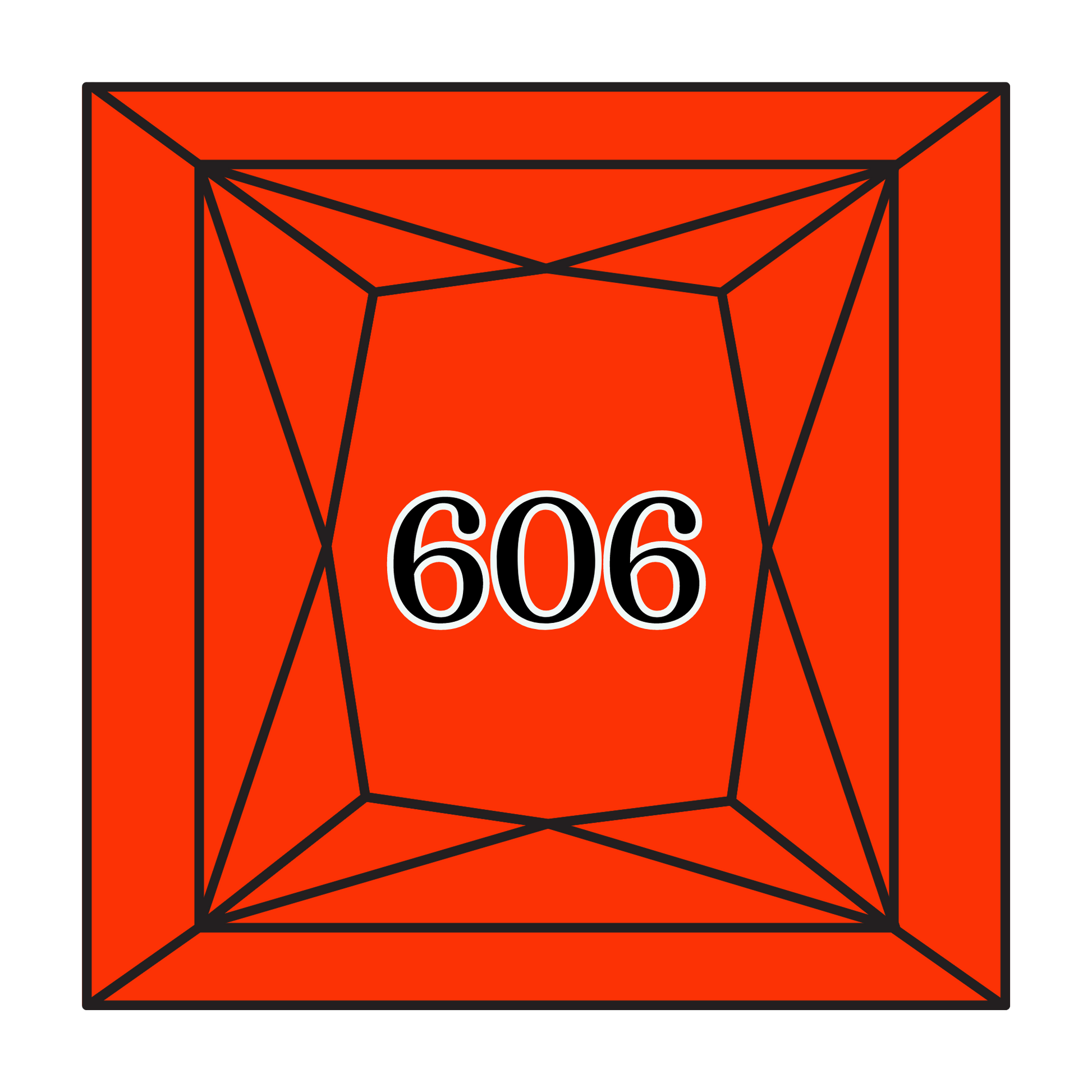 True North Diamond Art Square Diamond Drills 606 - Bright Orange-Red - Square Bulk Diamond Drills