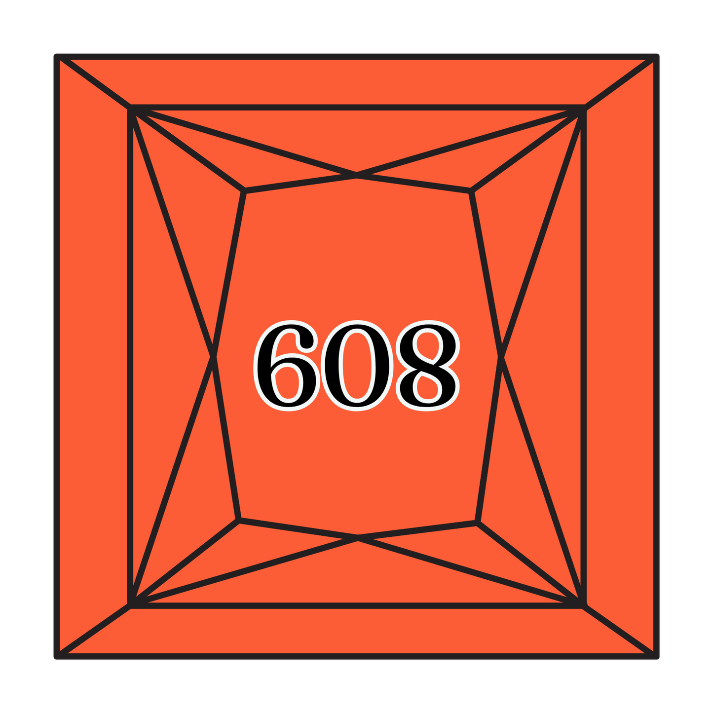 True North Diamond Art Square Diamond Drills 608 - Bright Orange - Square Bulk Diamond Drills