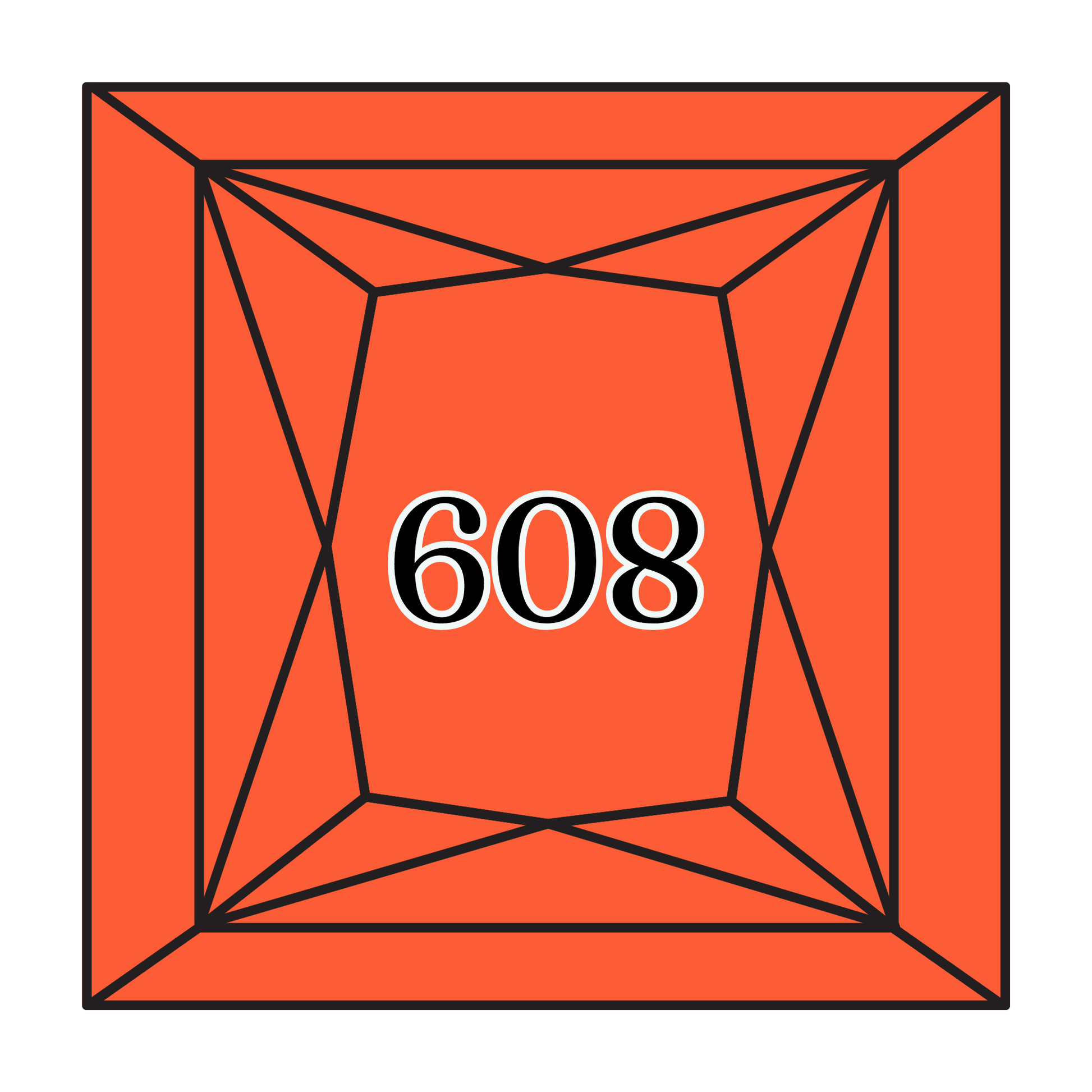 True North Diamond Art Square Diamond Drills 608 - Bright Orange - Square Bulk Diamond Drills