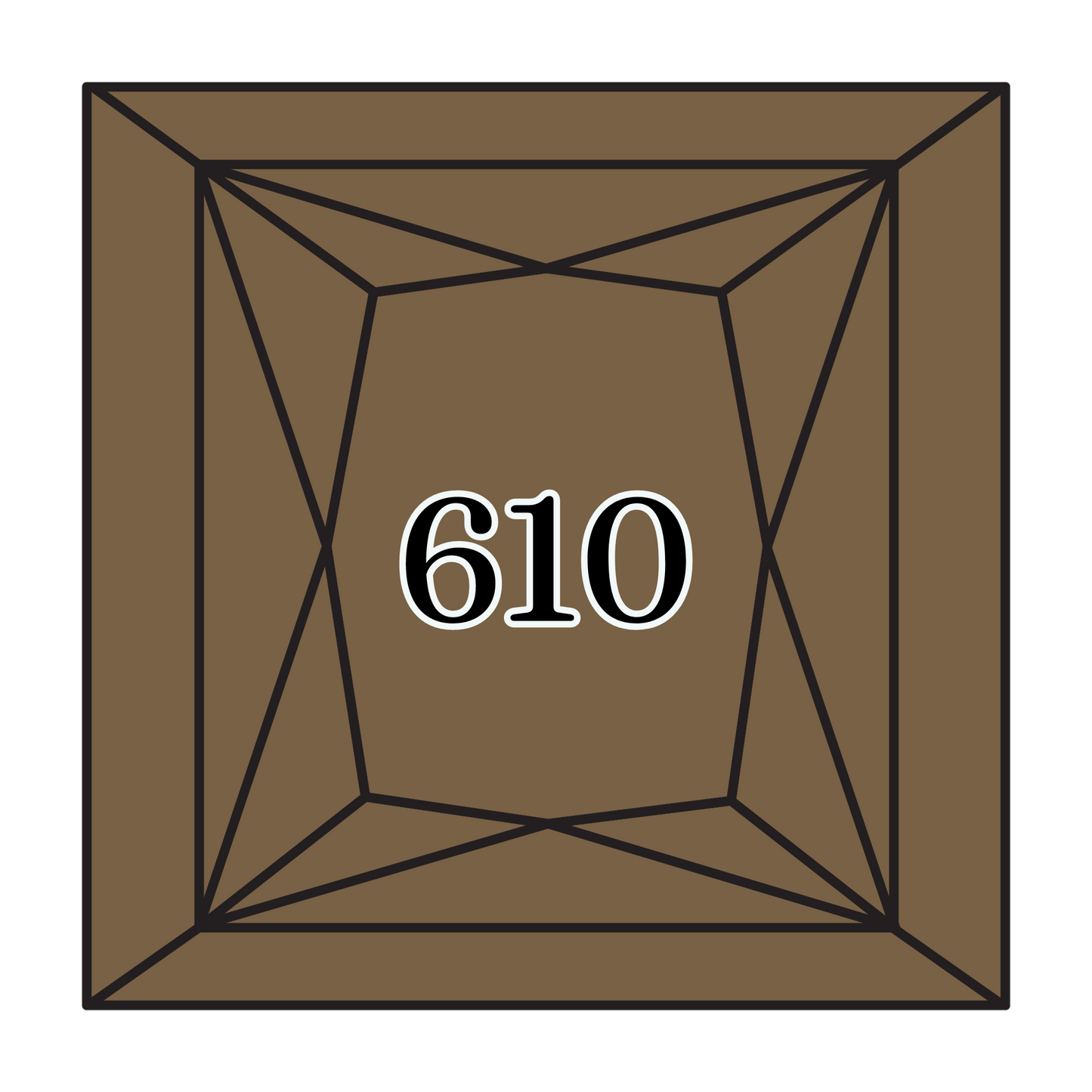 True North Diamond Art Square Diamond Drills 610 - Dark Drab Brown - Square Bulk Diamond Drills