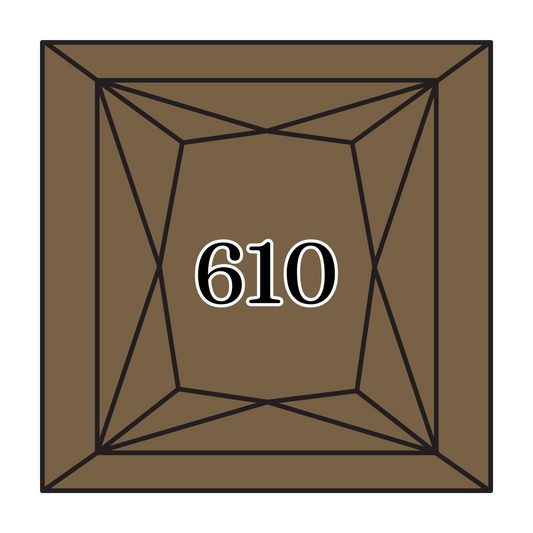 True North Diamond Art Square Diamond Drills 610 - Dark Drab Brown - Square Bulk Diamond Drills