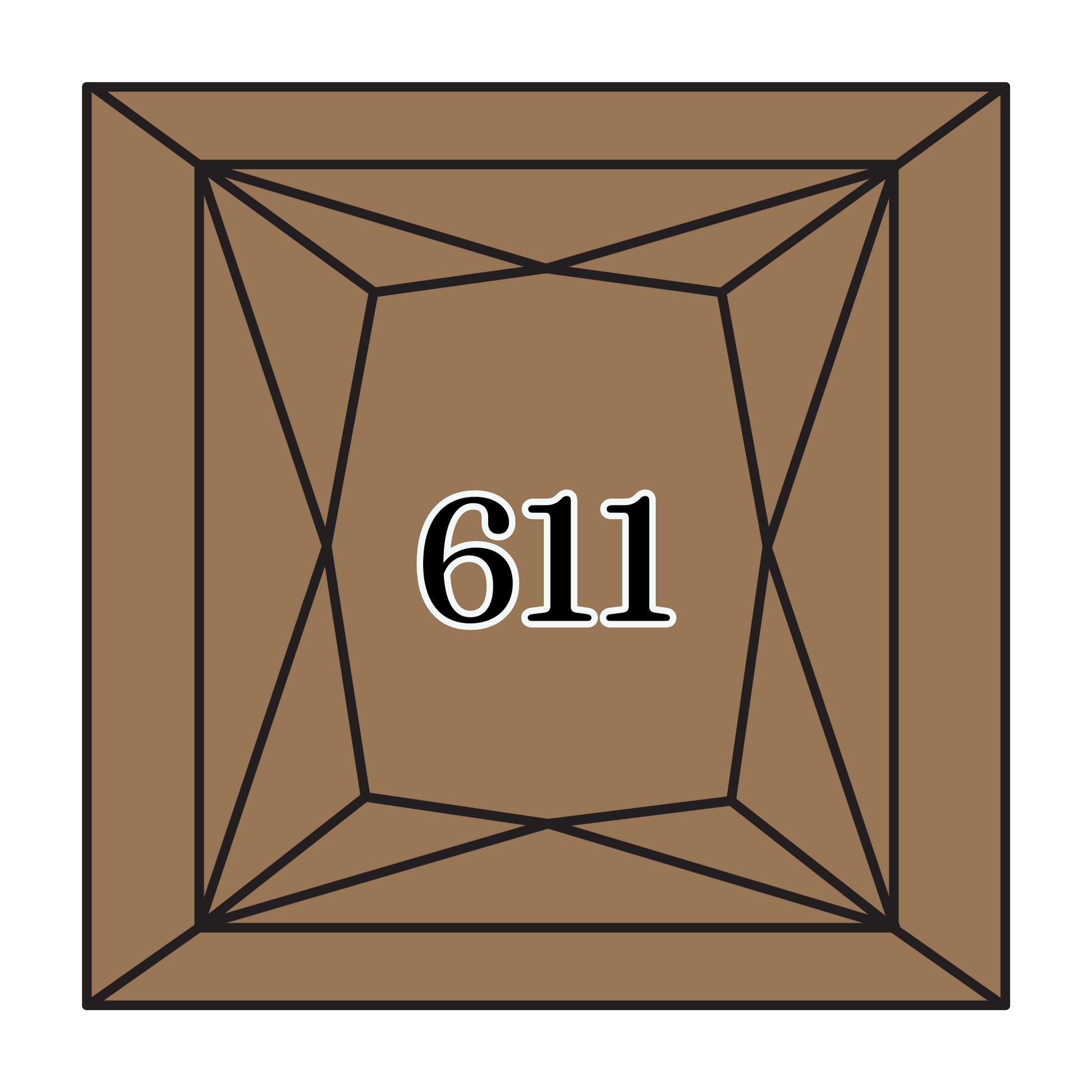 True North Diamond Art Square Diamond Drills 611 - Drab Brown - Square Bulk Diamond Drills