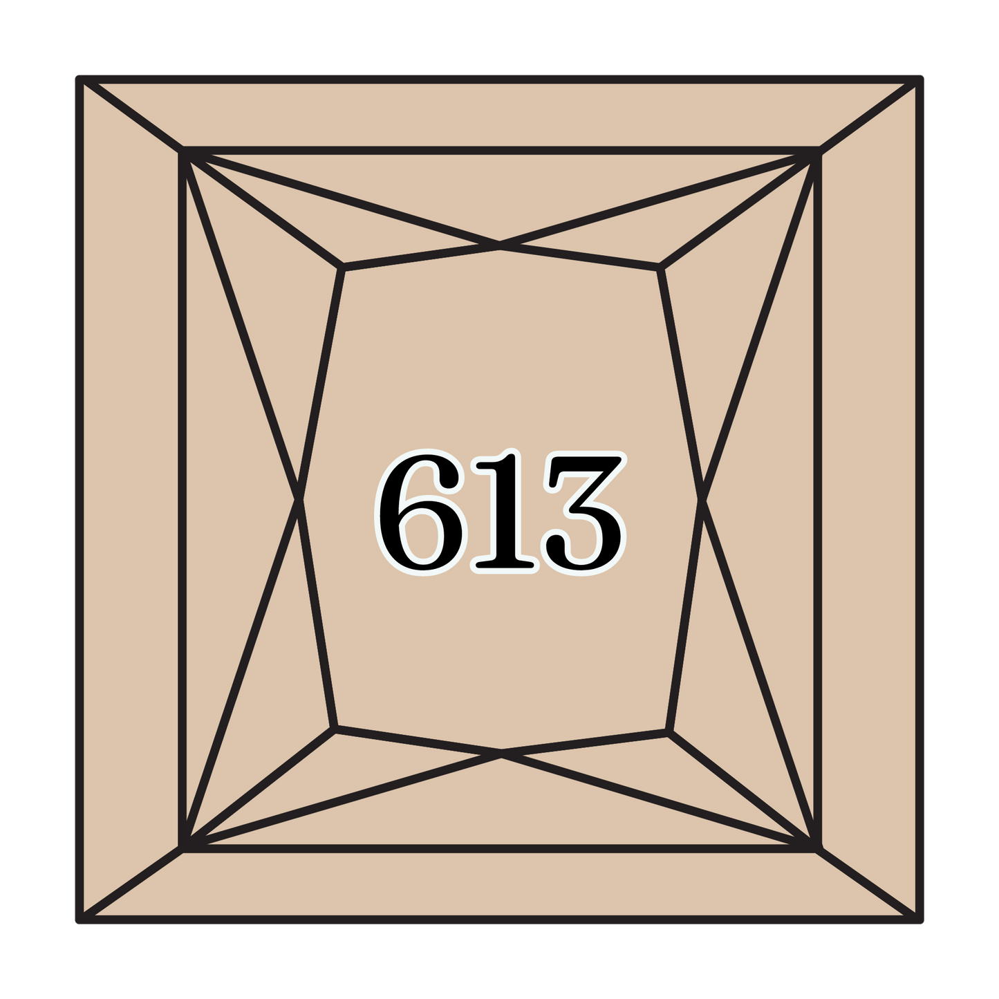 True North Diamond Art Square Diamond Drills 613 - Very Light Drab Brown - Square Bulk Diamond Drills