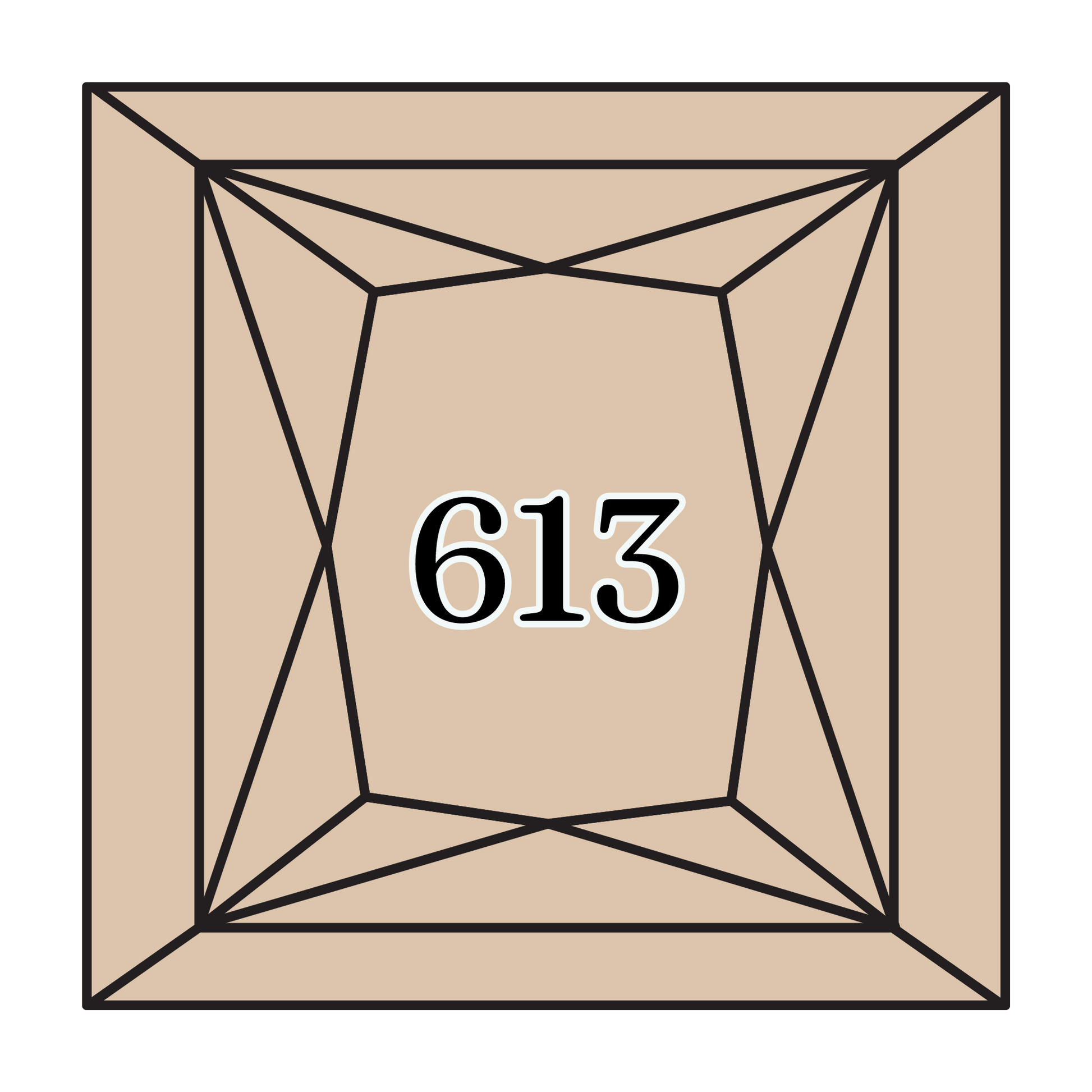 True North Diamond Art Square Diamond Drills 613 - Very Light Drab Brown - Square Bulk Diamond Drills