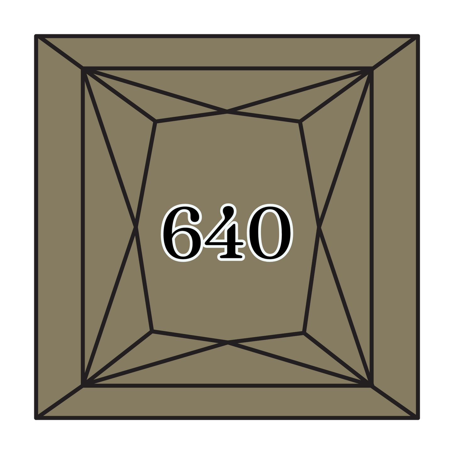 True North Diamond Art Square Diamond Drills 640 - Very Dark Beige Grey - Square Bulk Diamond Drills