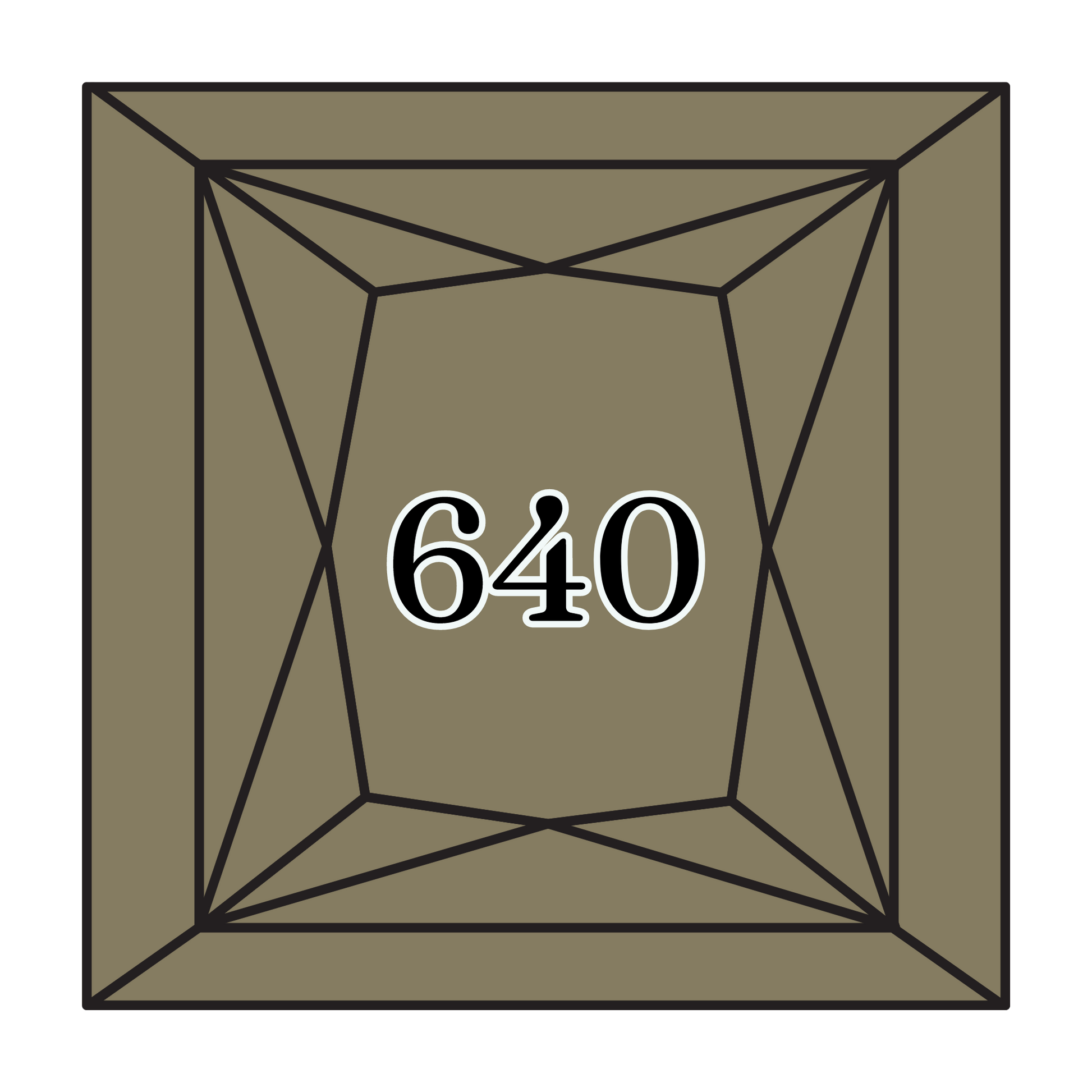 True North Diamond Art Square Diamond Drills 640 - Very Dark Beige Grey - Square Bulk Diamond Drills