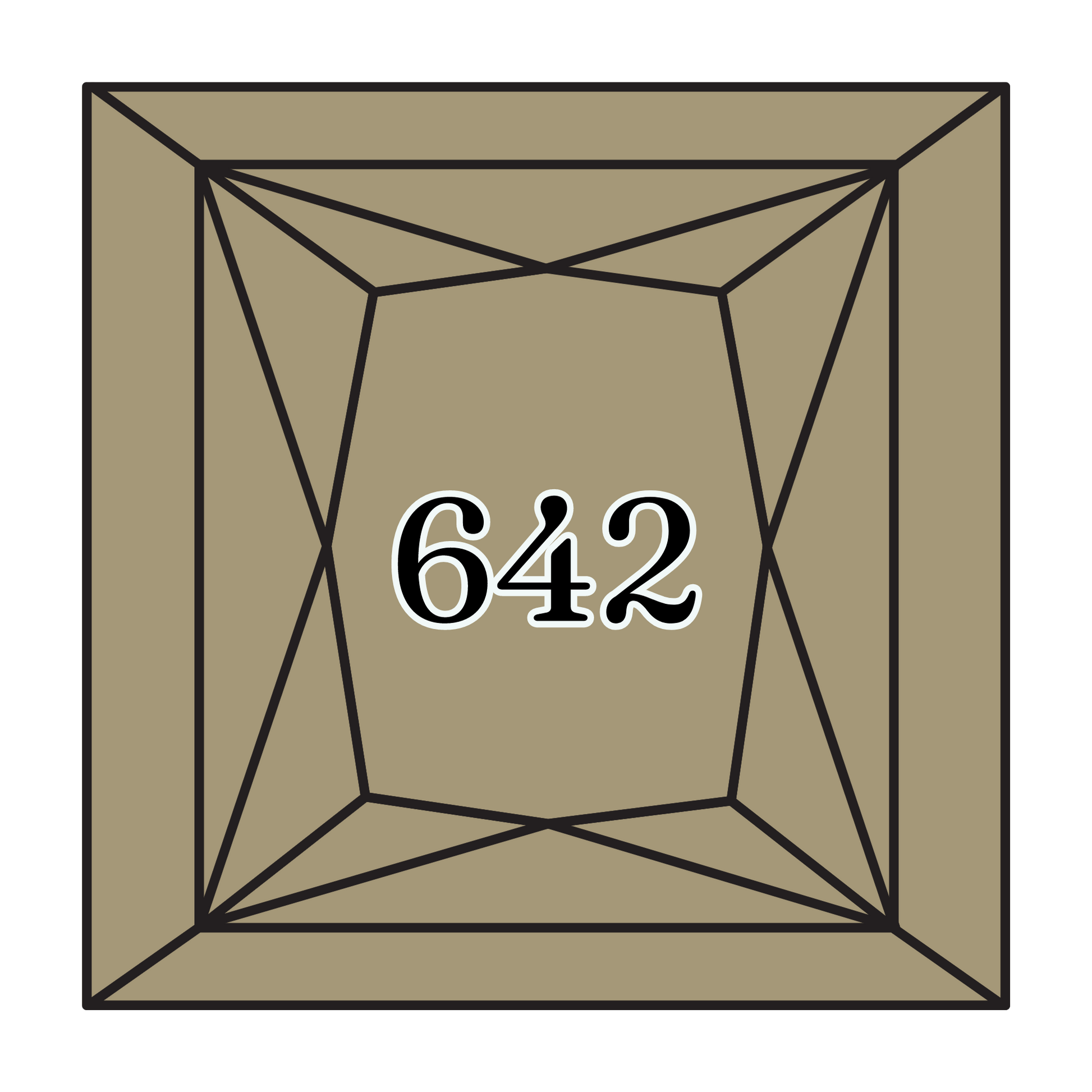 True North Diamond Art Square Diamond Drills 642 - Dark Beige Grey - Square Bulk Diamond Drills