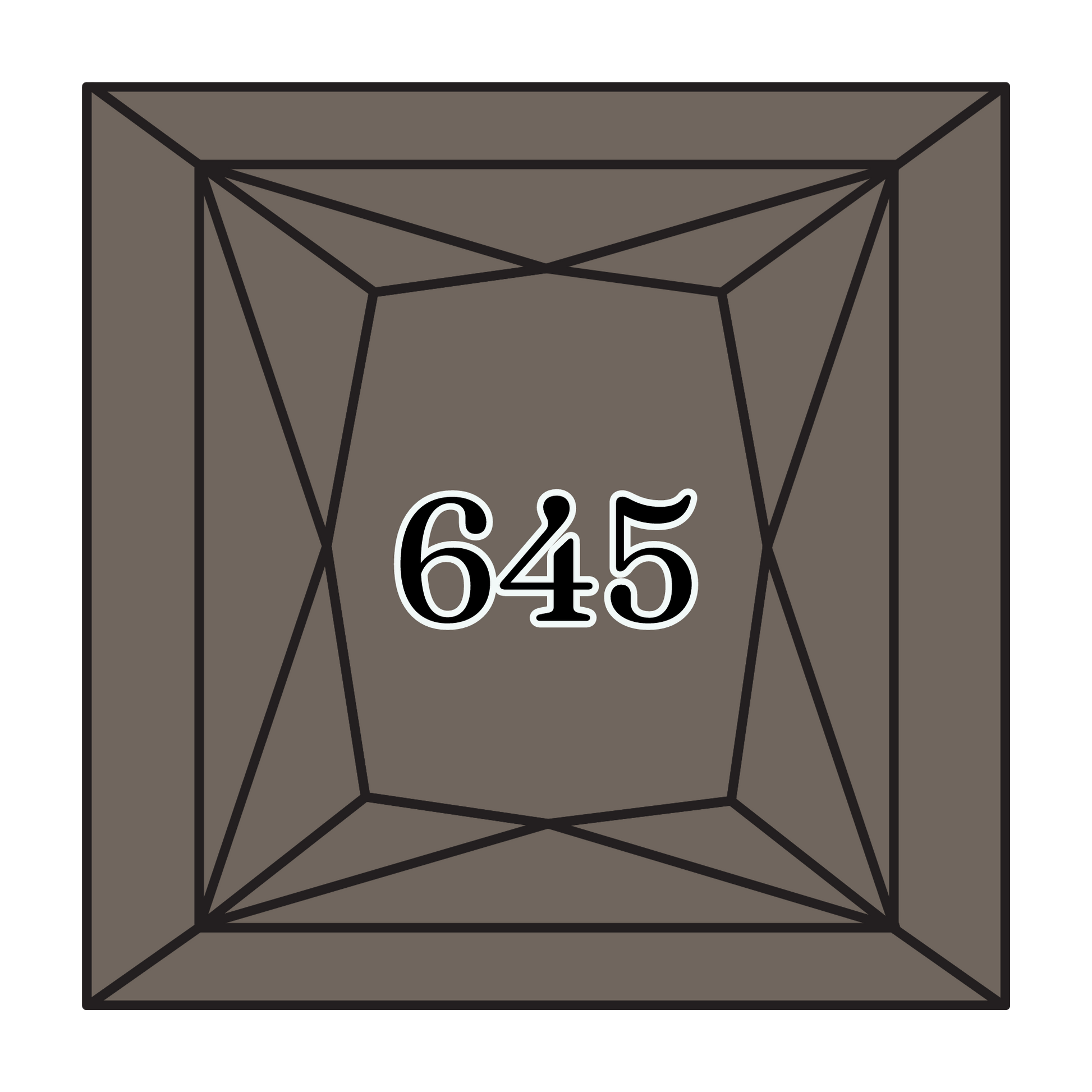 True North Diamond Art Square Diamond Drills 645 - Very Dark Beaver Grey - Square Bulk Diamond Drills