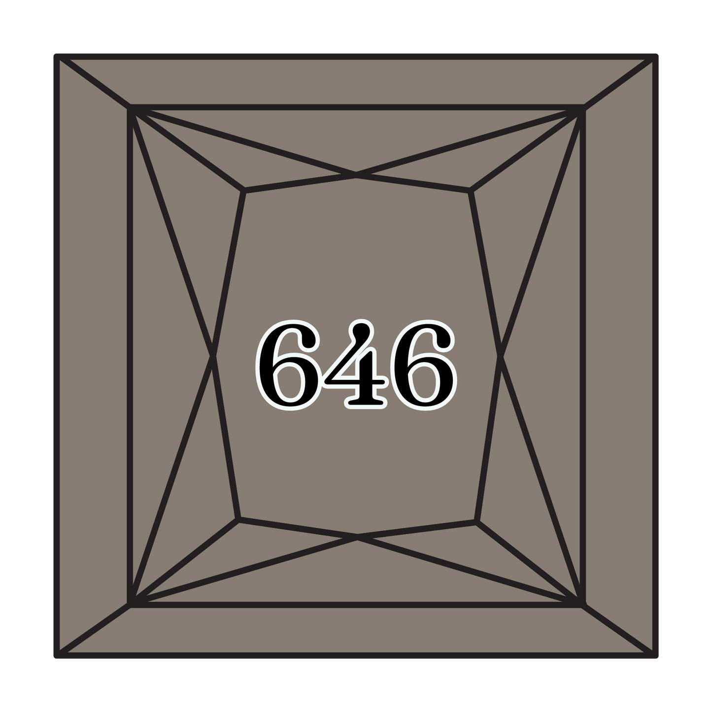 True North Diamond Art Square Diamond Drills 646 - Dark Beaver Grey - Square Bulk Diamond Drills