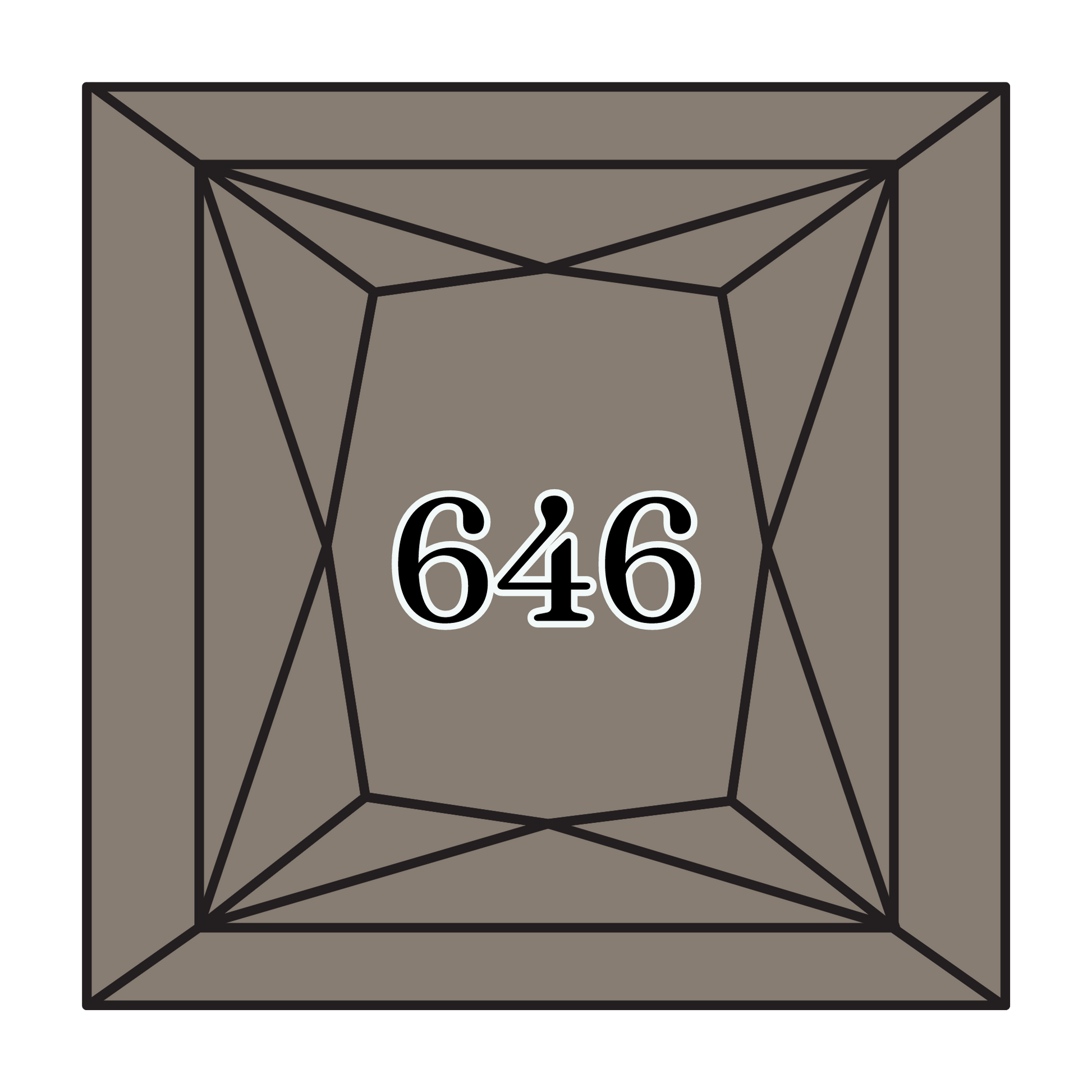 True North Diamond Art Square Diamond Drills 646 - Dark Beaver Grey - Square Bulk Diamond Drills