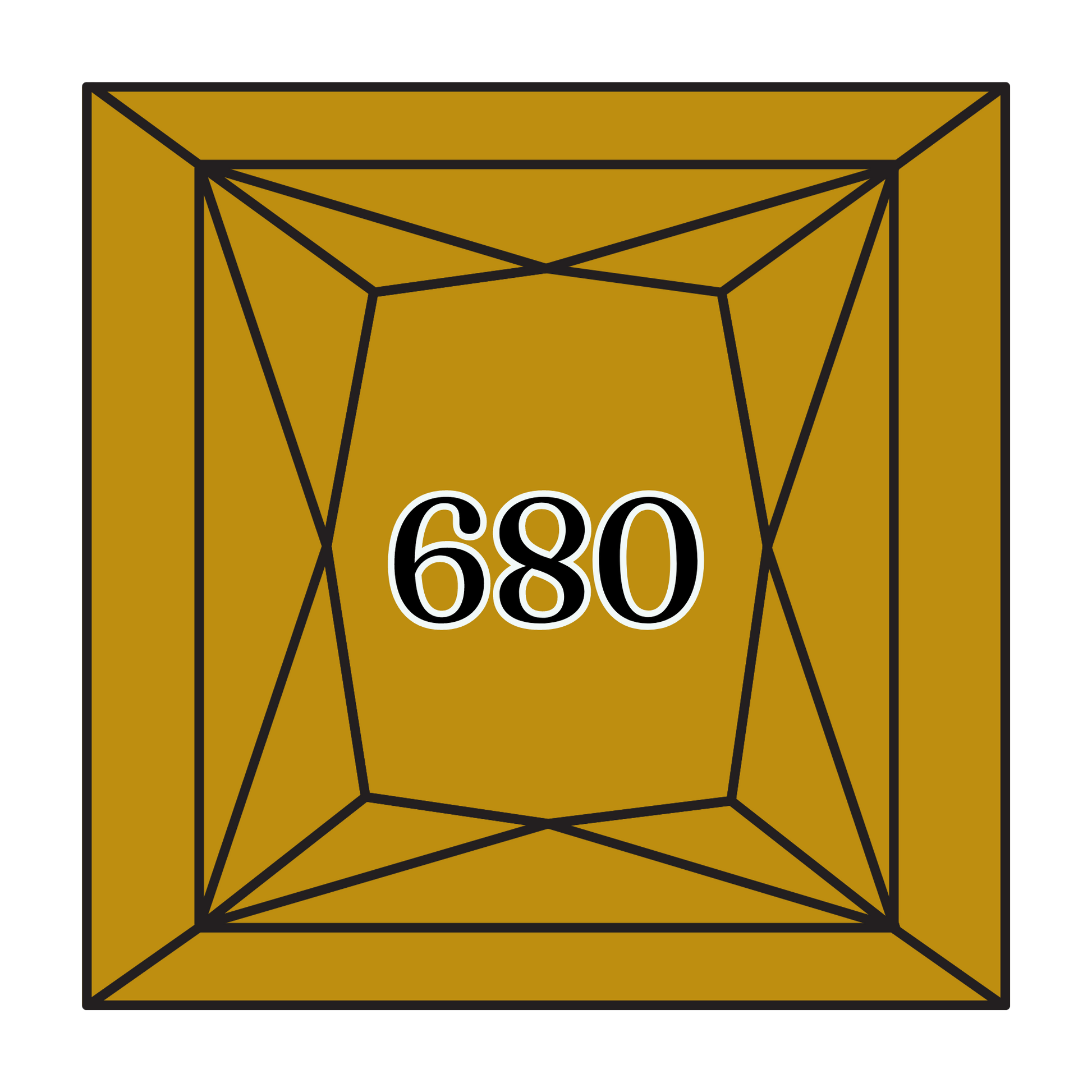 True North Diamond Art Square Diamond Drills 680 - Dark Old Gold - Square Bulk Diamond Drills