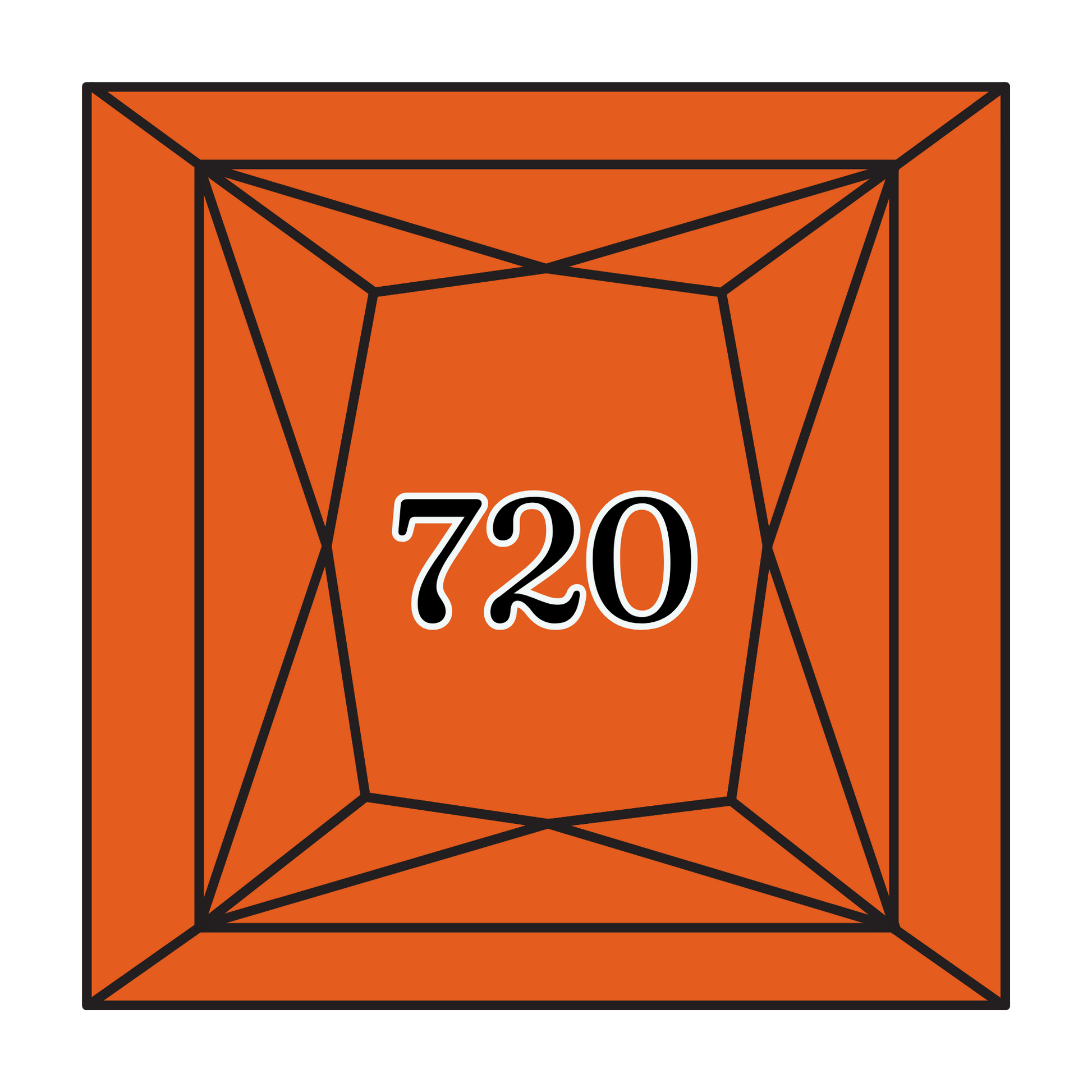 True North Diamond Art Square Diamond Drills 720 - Dark Orange Spice - Square Bulk Diamond Drills