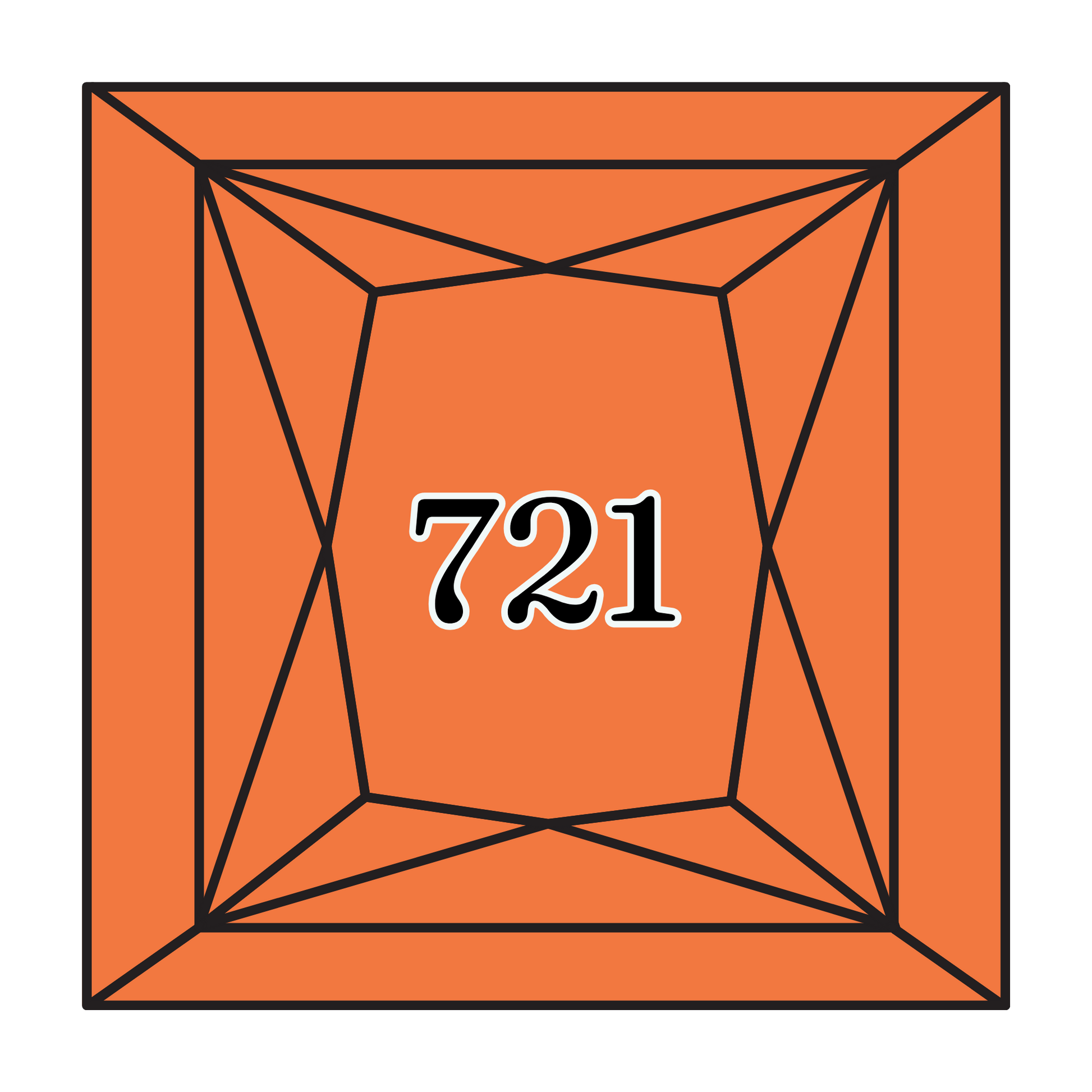 True North Diamond Art Square Diamond Drills 721 - Medium Orange Spice - Square Bulk Diamond Drills