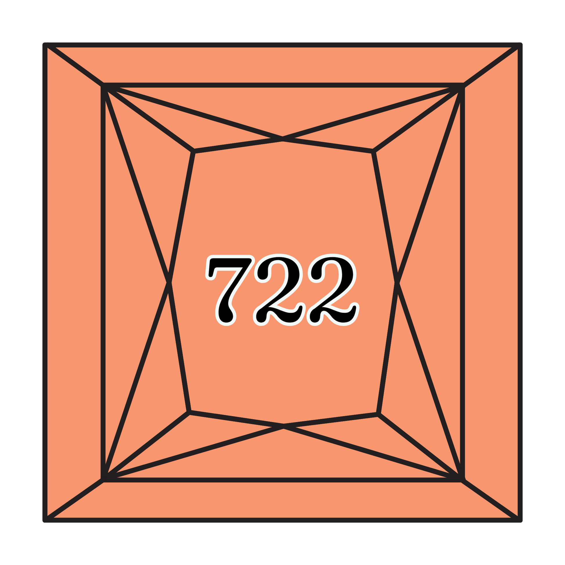 True North Diamond Art Square Diamond Drills 722 - Light Orange Spice - Square Bulk Diamond Drills