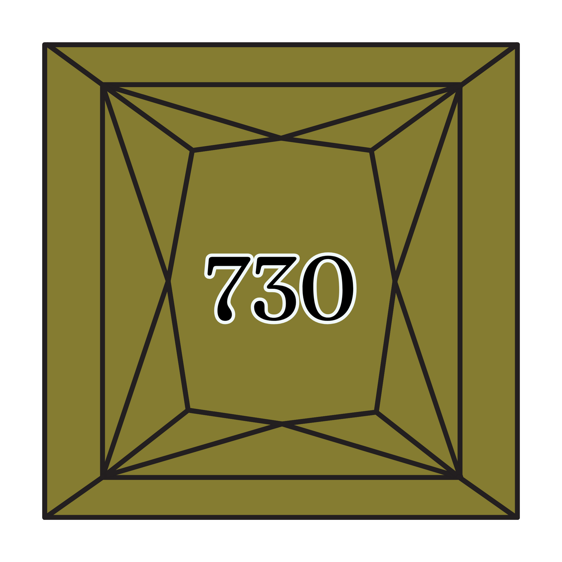 True North Diamond Art Square Diamond Drills 730 - Very Dark Olive Green - Square Bulk Diamond Drills