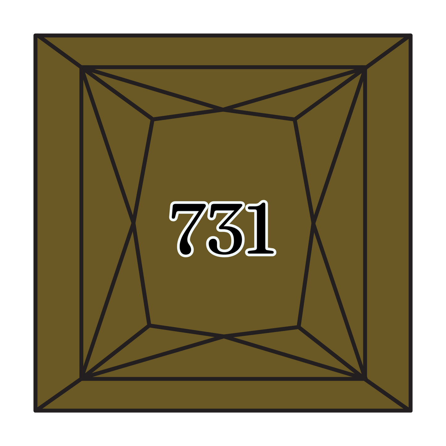 True North Diamond Art Square Diamond Drills 731 - Dark Olive Green - Square Bulk Diamond Drills