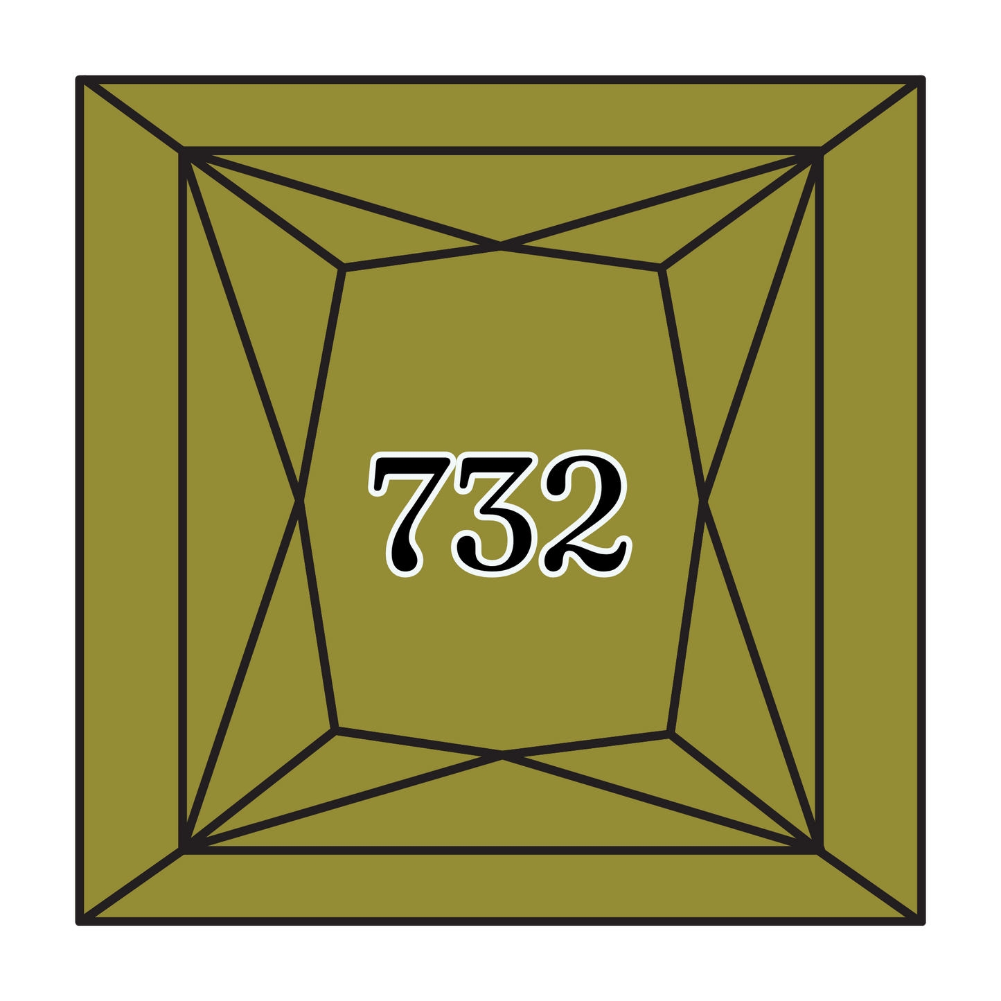 True North Diamond Art Square Diamond Drills 732 - Olive Green - Square Bulk Diamond Drills