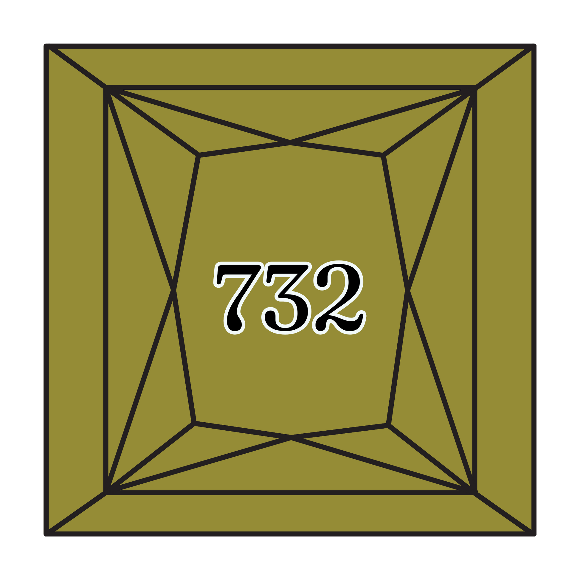 True North Diamond Art Square Diamond Drills 732 - Olive Green - Square Bulk Diamond Drills