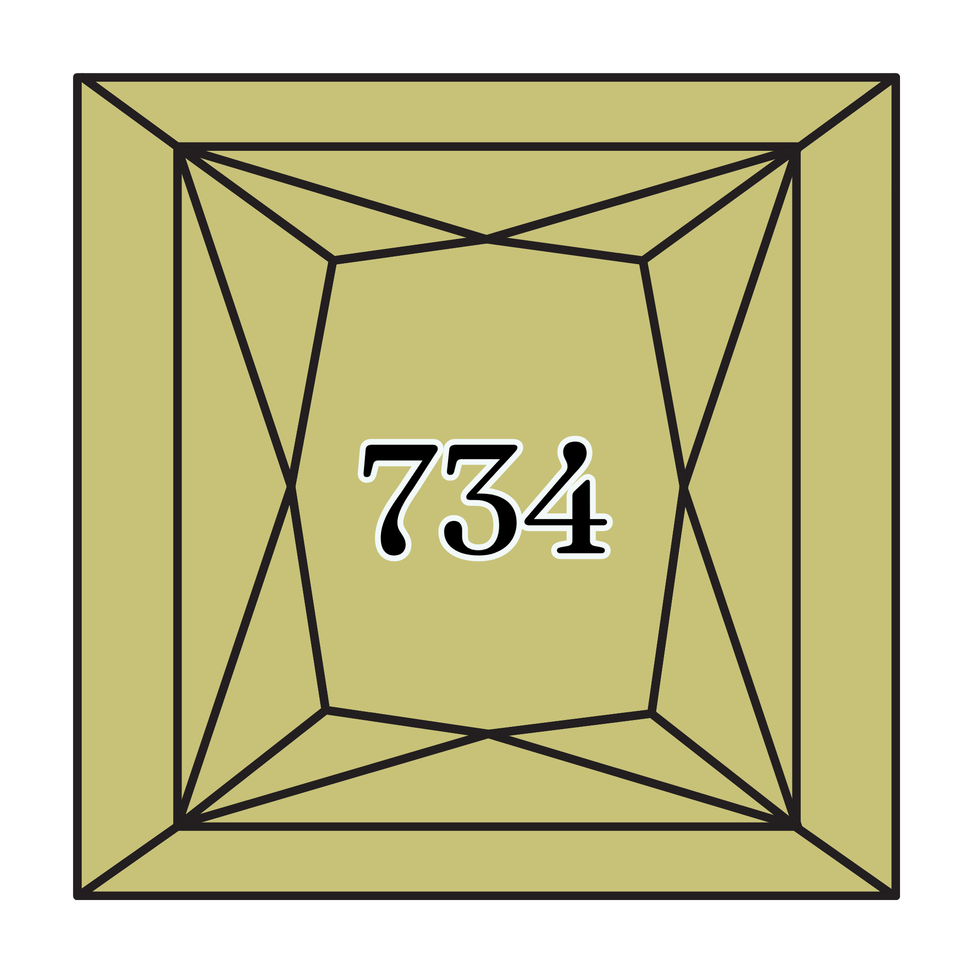 True North Diamond Art Square Diamond Drills 734 - Light Olive Green - Square Bulk Diamond Drills