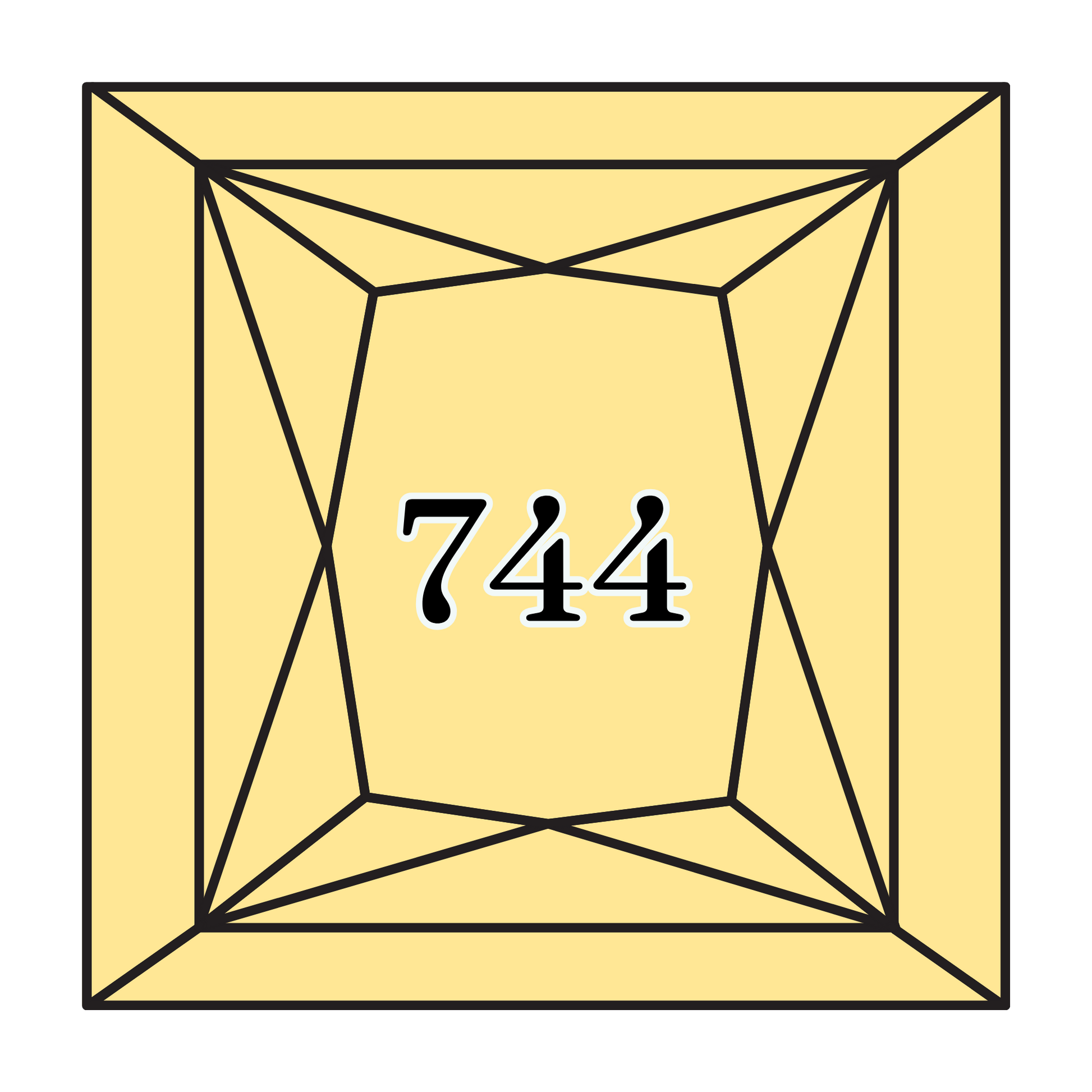 True North Diamond Art Square Diamond Drills 744 - Pale Yellow - Square Bulk Diamond Drills