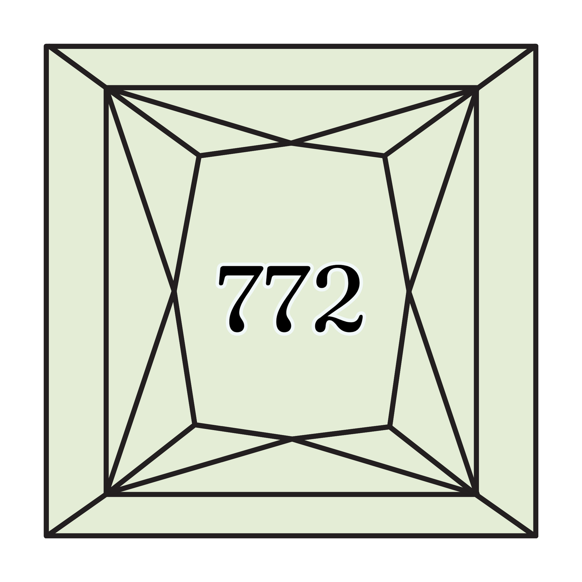 True North Diamond Art Square Diamond Drills 772 - Very Light Yellow Green - Square Bulk Diamond Drills