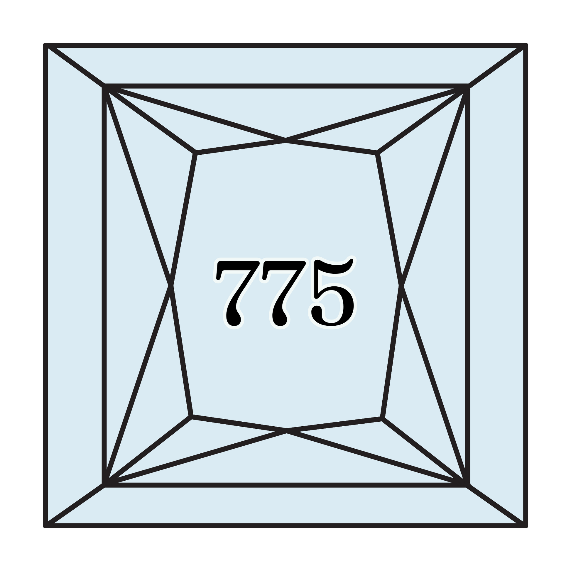 True North Diamond Art Square Diamond Drills 775 - Very Light Baby Blue - Square Bulk Diamond Drills