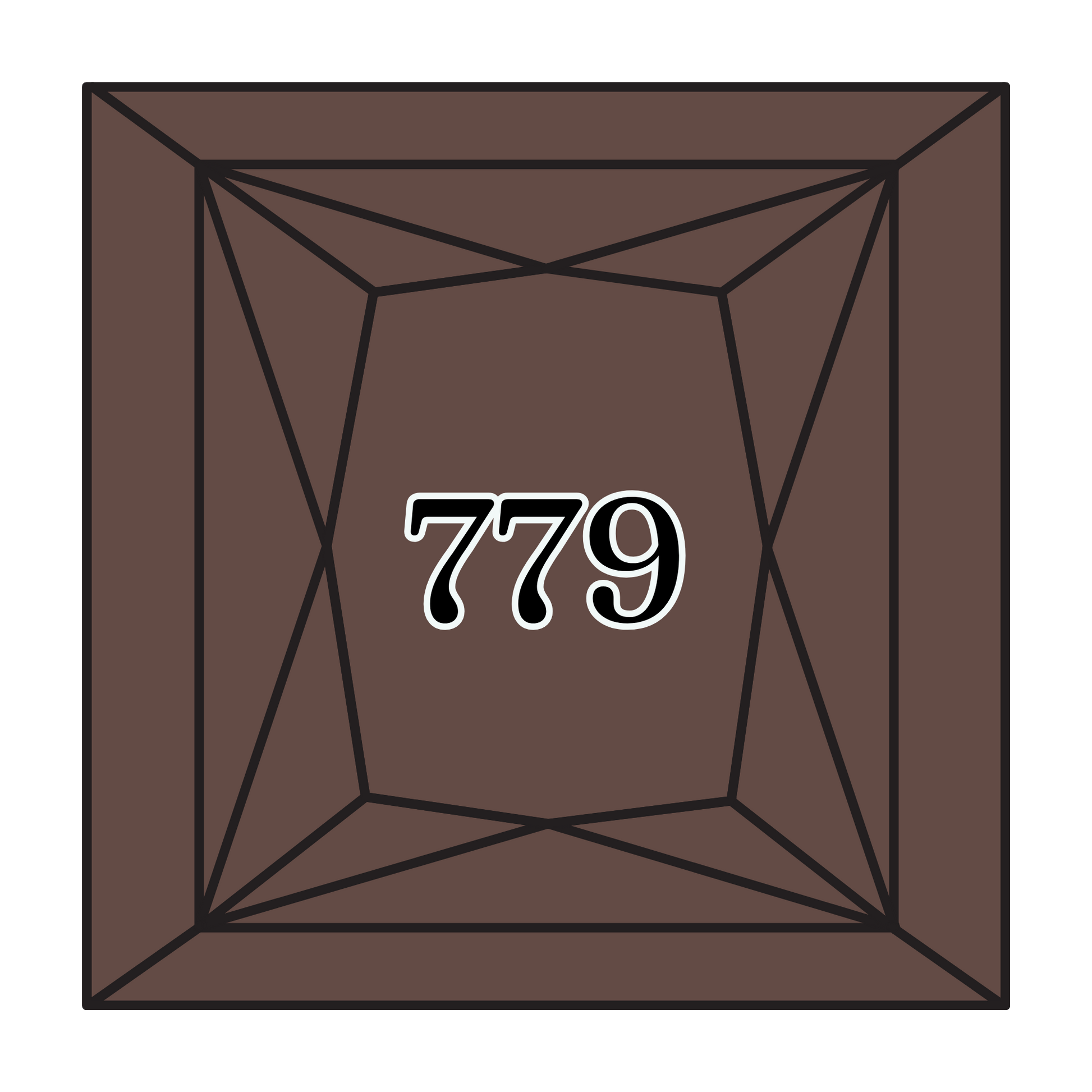 True North Diamond Art Square Diamond Drills 779 - Dark Cocoa - Square Bulk Diamond Drills