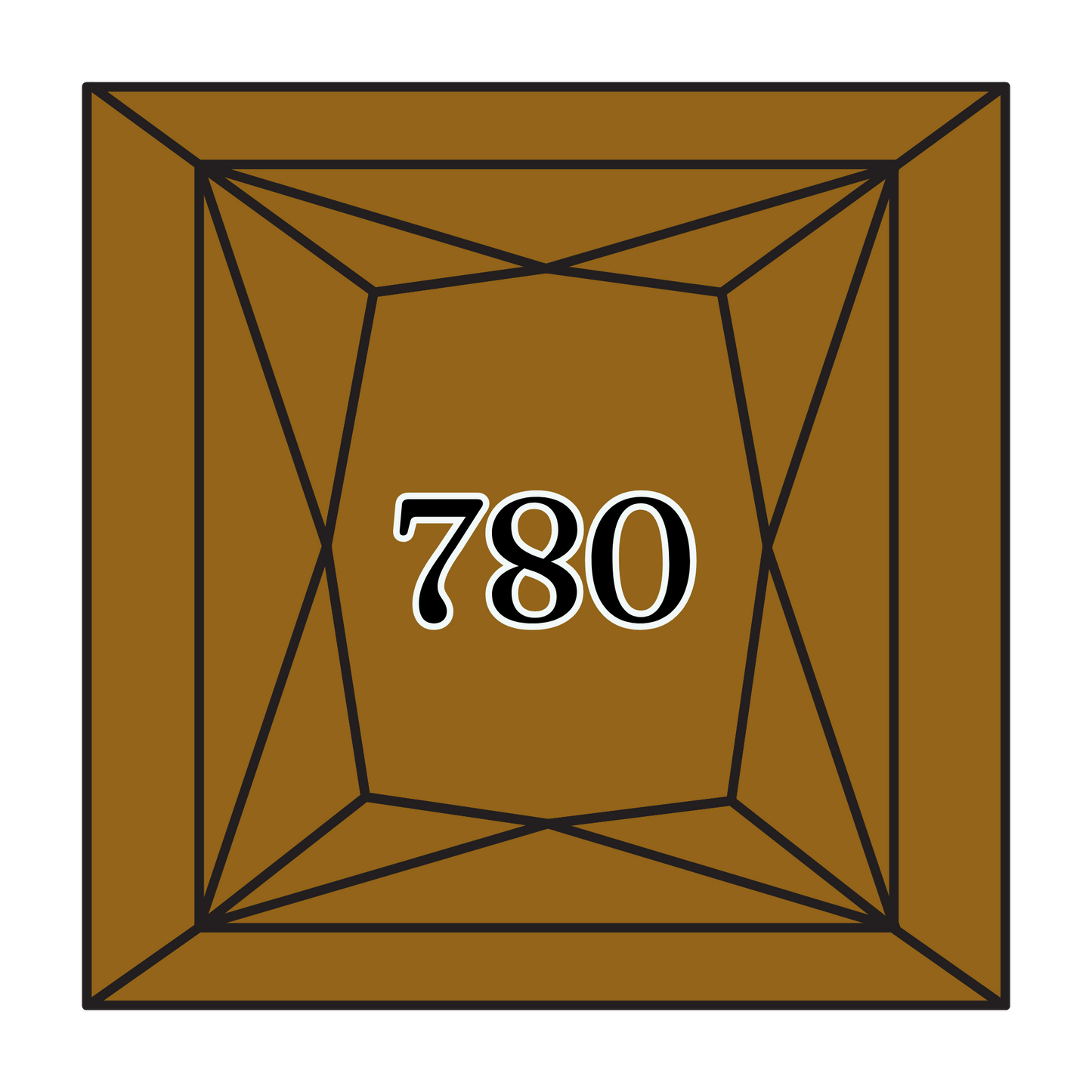 True North Diamond Art Square Diamond Drills 780 - Ultra Very Dark Topaz - Square Bulk Diamond Drills