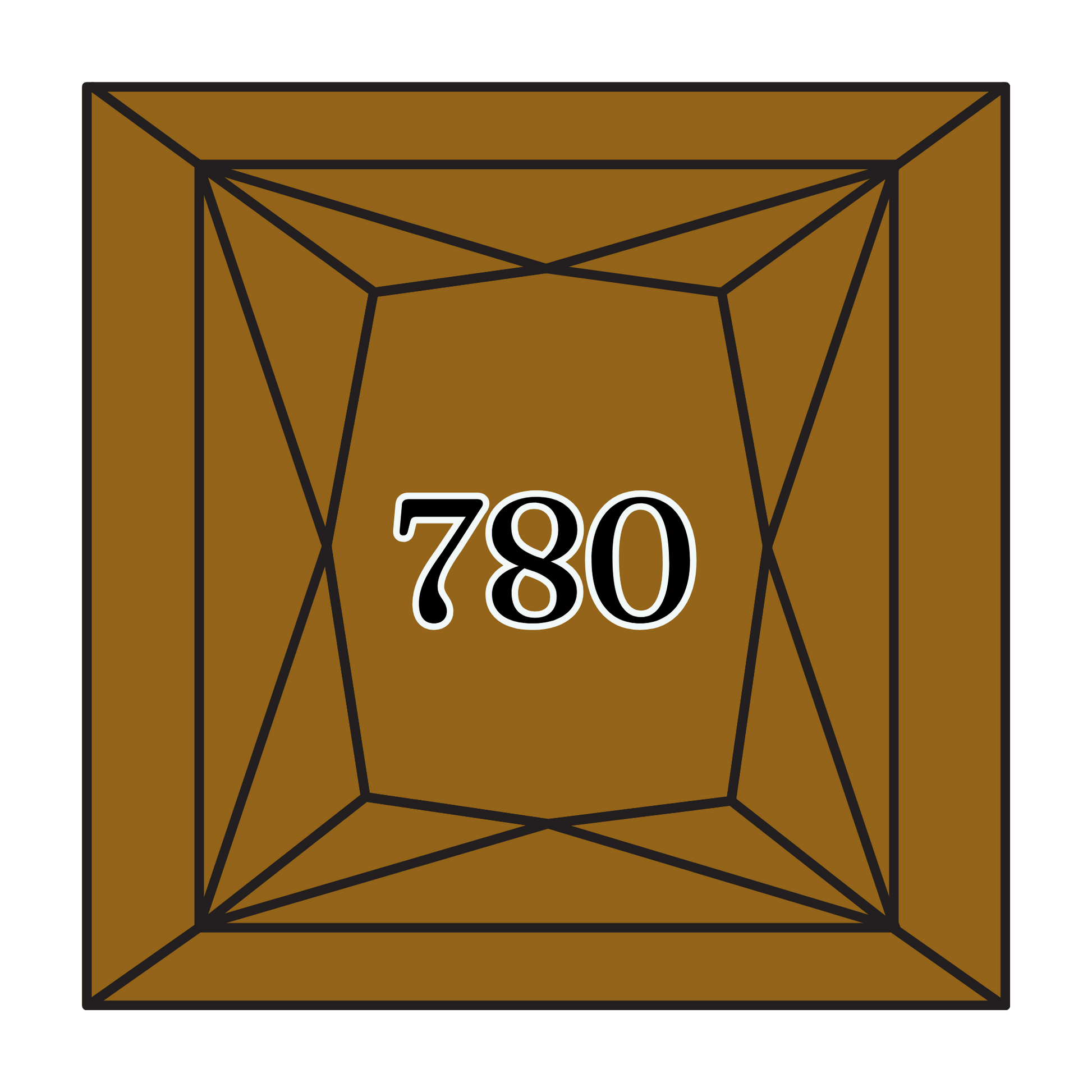 True North Diamond Art Square Diamond Drills 780 - Ultra Very Dark Topaz - Square Bulk Diamond Drills