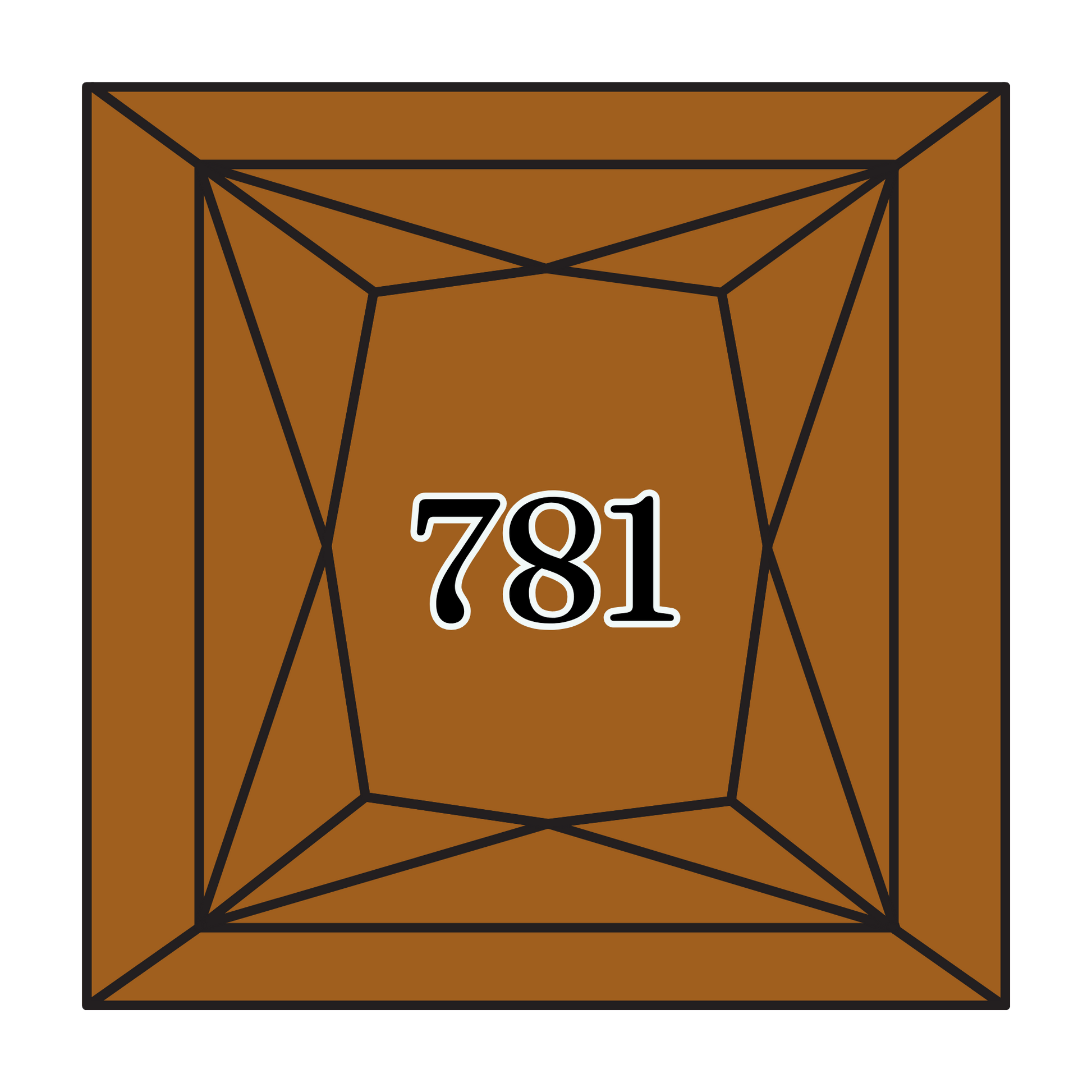 True North Diamond Art Square Diamond Drills 781 - Very Dark Topaz - Square Bulk Diamond Drills