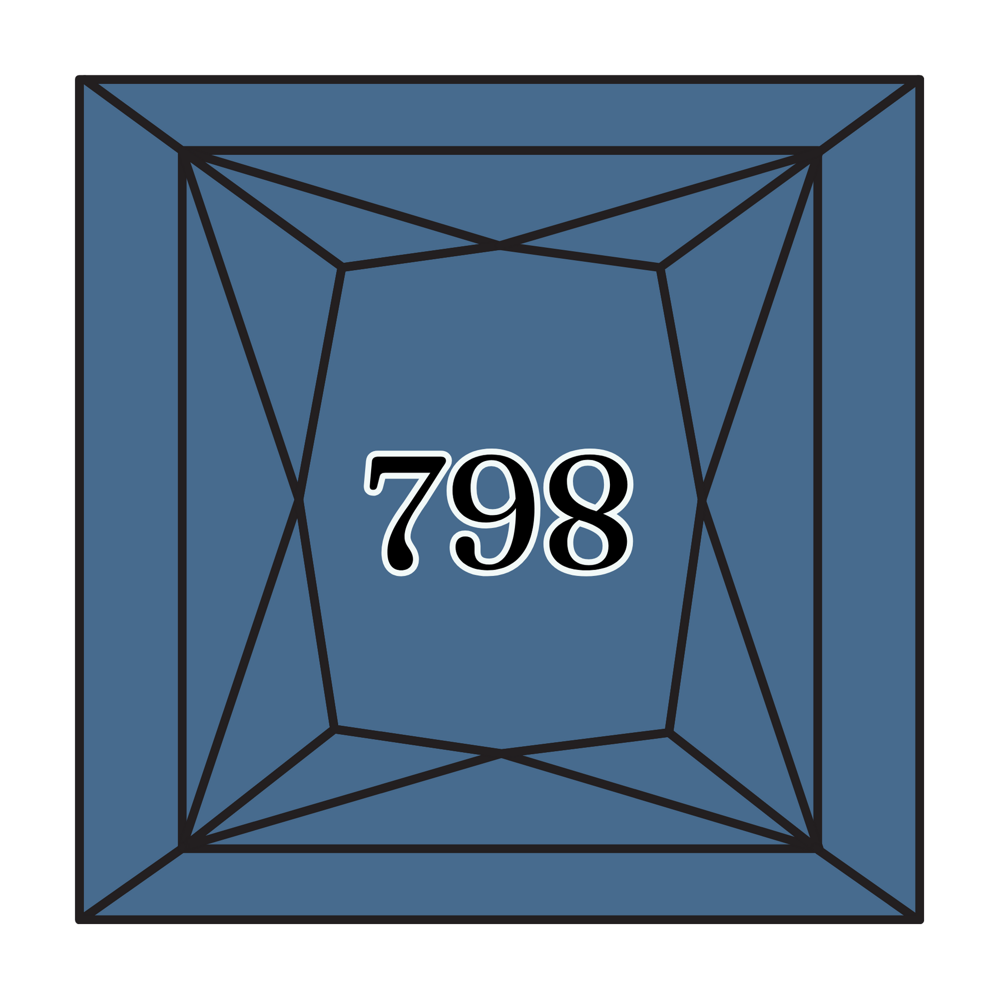 True North Diamond Art Square Diamond Drills 798 - Dark Delft Blue - Square Bulk Diamond Drills