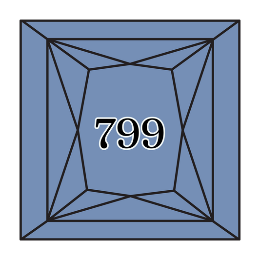 True North Diamond Art Square Diamond Drills 799 - Medium Delft Blue - Square Bulk Diamond Drills