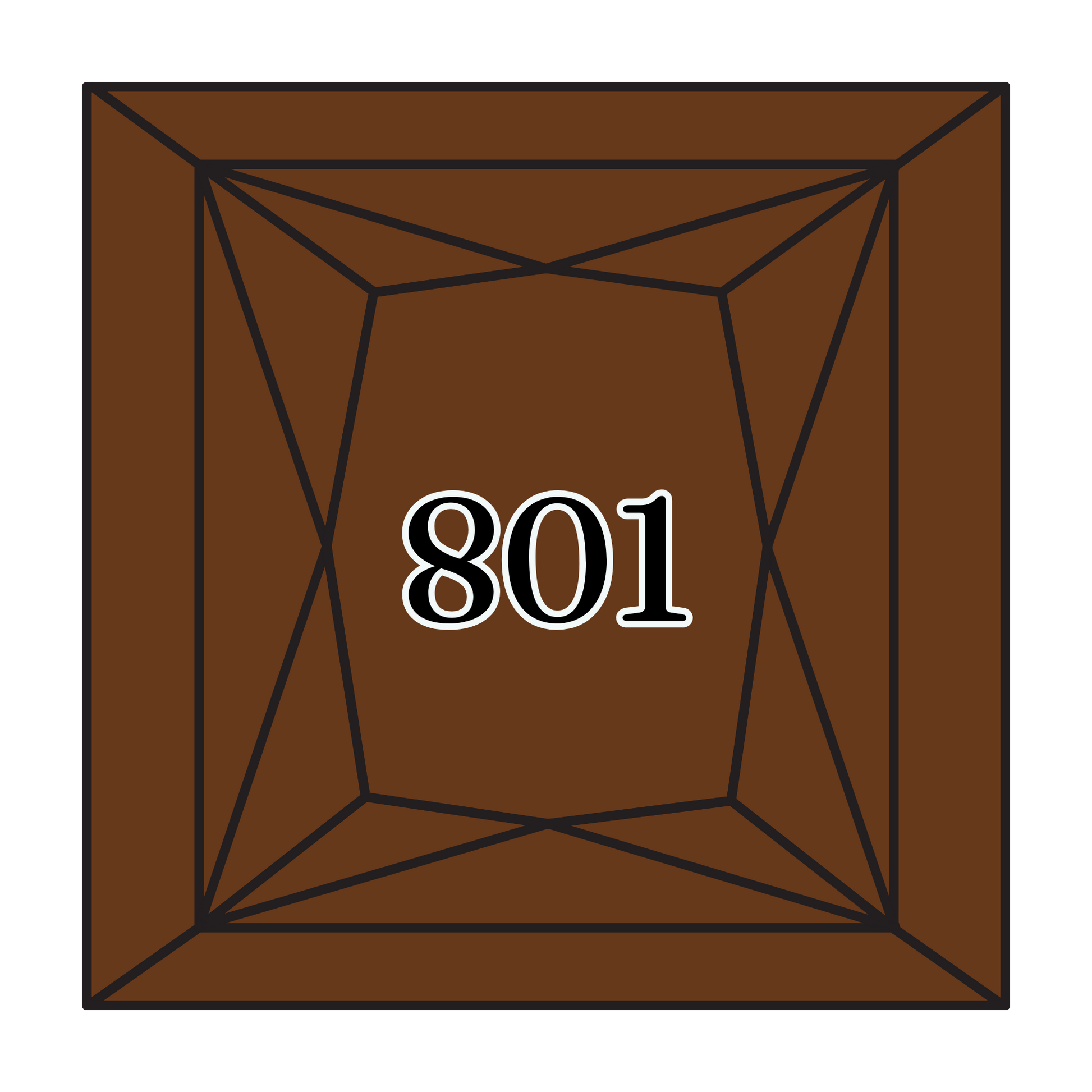 True North Diamond Art Square Diamond Drills 801 - Dark Coffee Brown - Square Bulk Diamond Drills