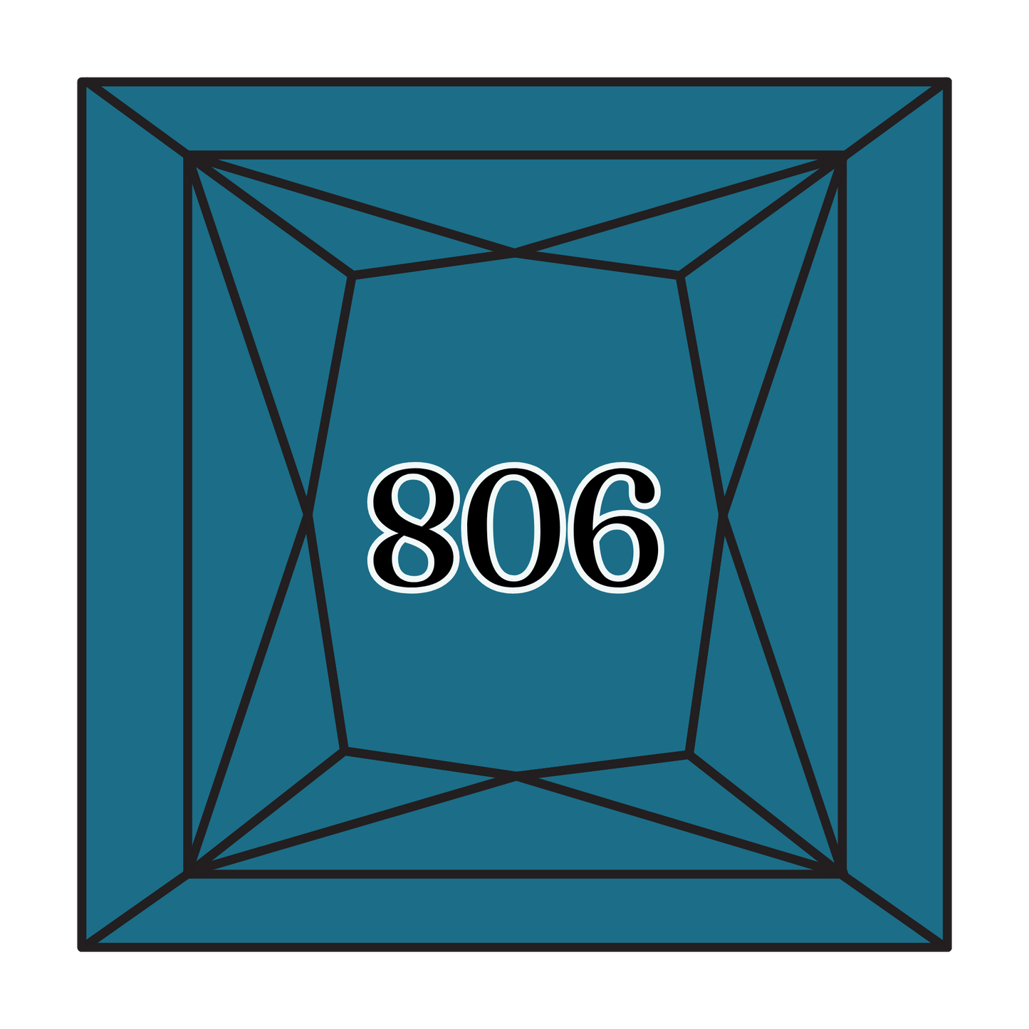 True North Diamond Art Square Diamond Drills 806 - Dark Peacock Blue - Square Bulk Diamond Drills