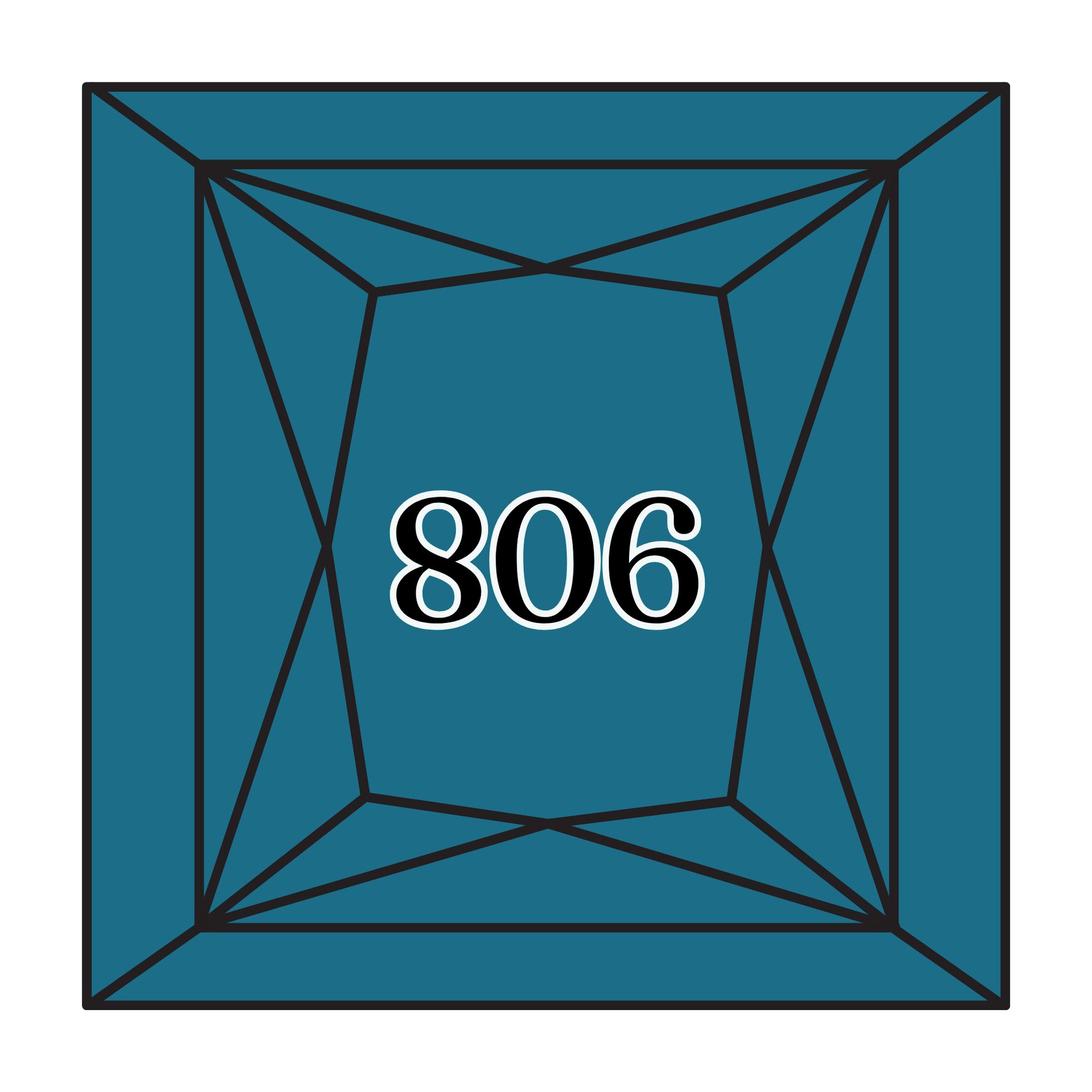 True North Diamond Art Square Diamond Drills 806 - Dark Peacock Blue - Square Bulk Diamond Drills