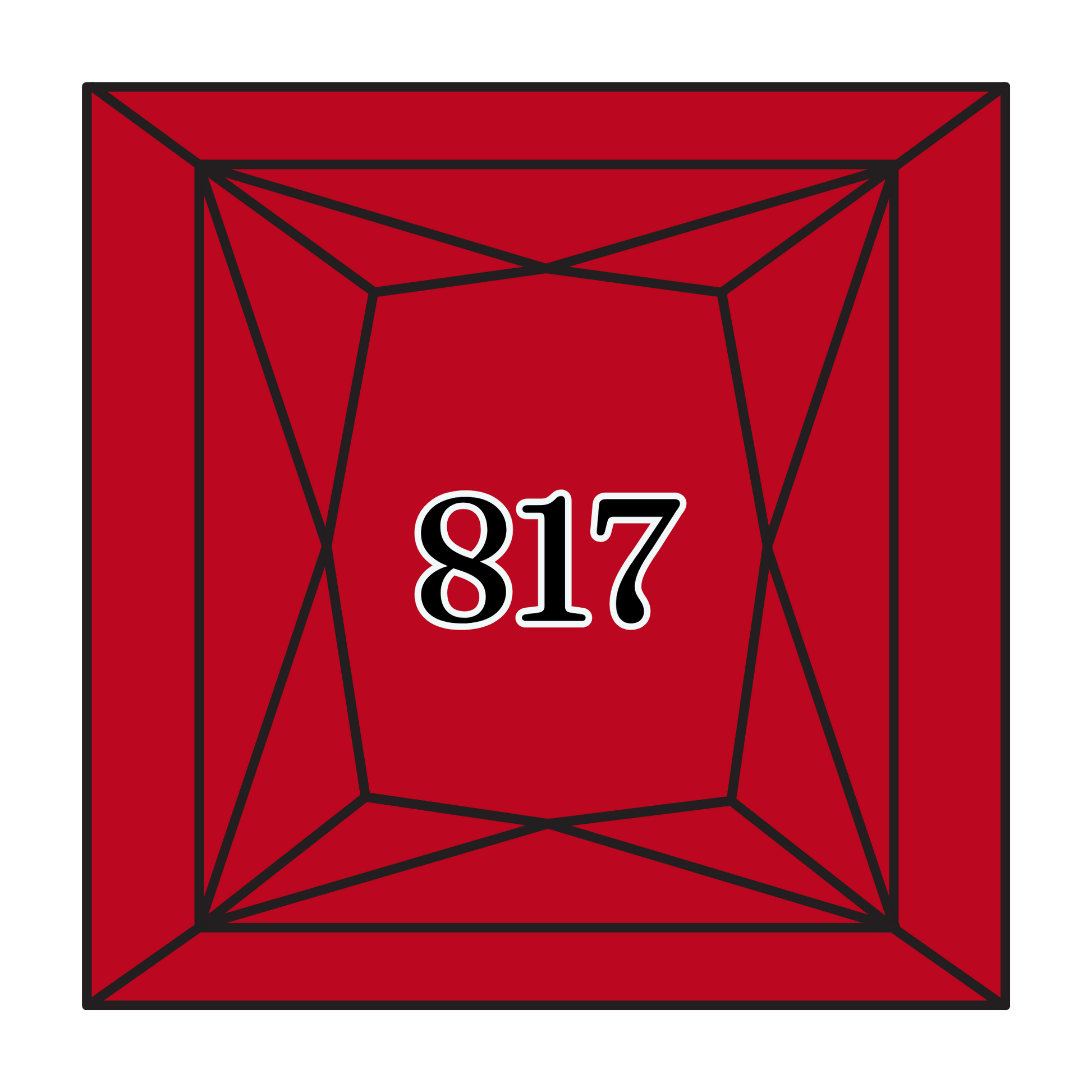 True North Diamond Art Square Diamond Drills 817 - Very Dark Coral Red - Square Bulk Diamond Drills