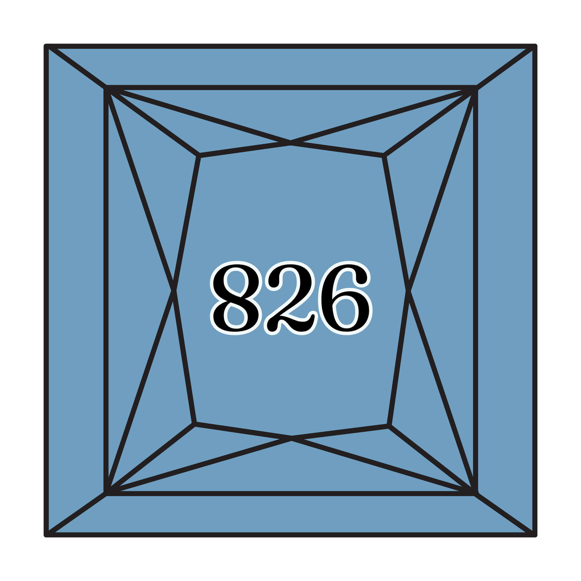 True North Diamond Art Square Diamond Drills 826 - Medium Blue - Square Bulk Diamond Drills