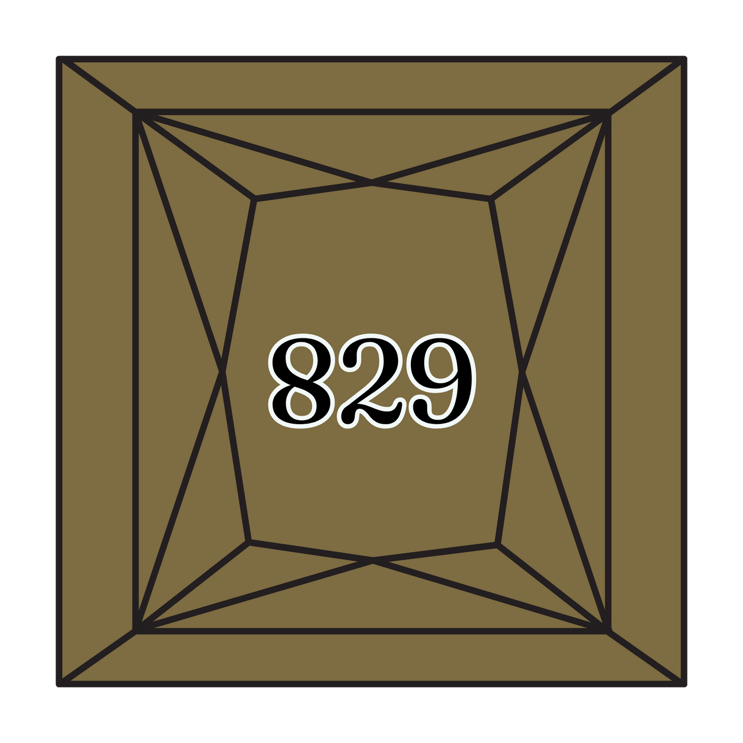 True North Diamond Art Square Diamond Drills 829 - Very Dark Golden Olive - Square Bulk Diamond Drills