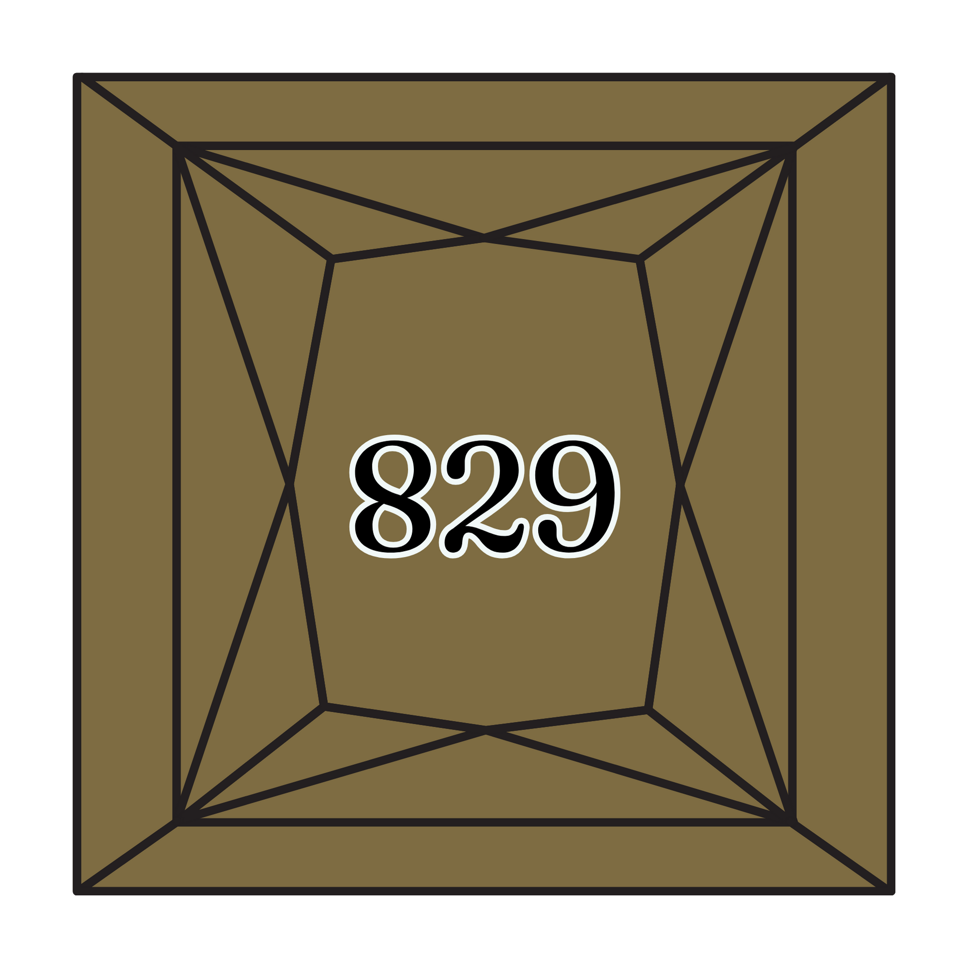 True North Diamond Art Square Diamond Drills 829 - Very Dark Golden Olive - Square Bulk Diamond Drills