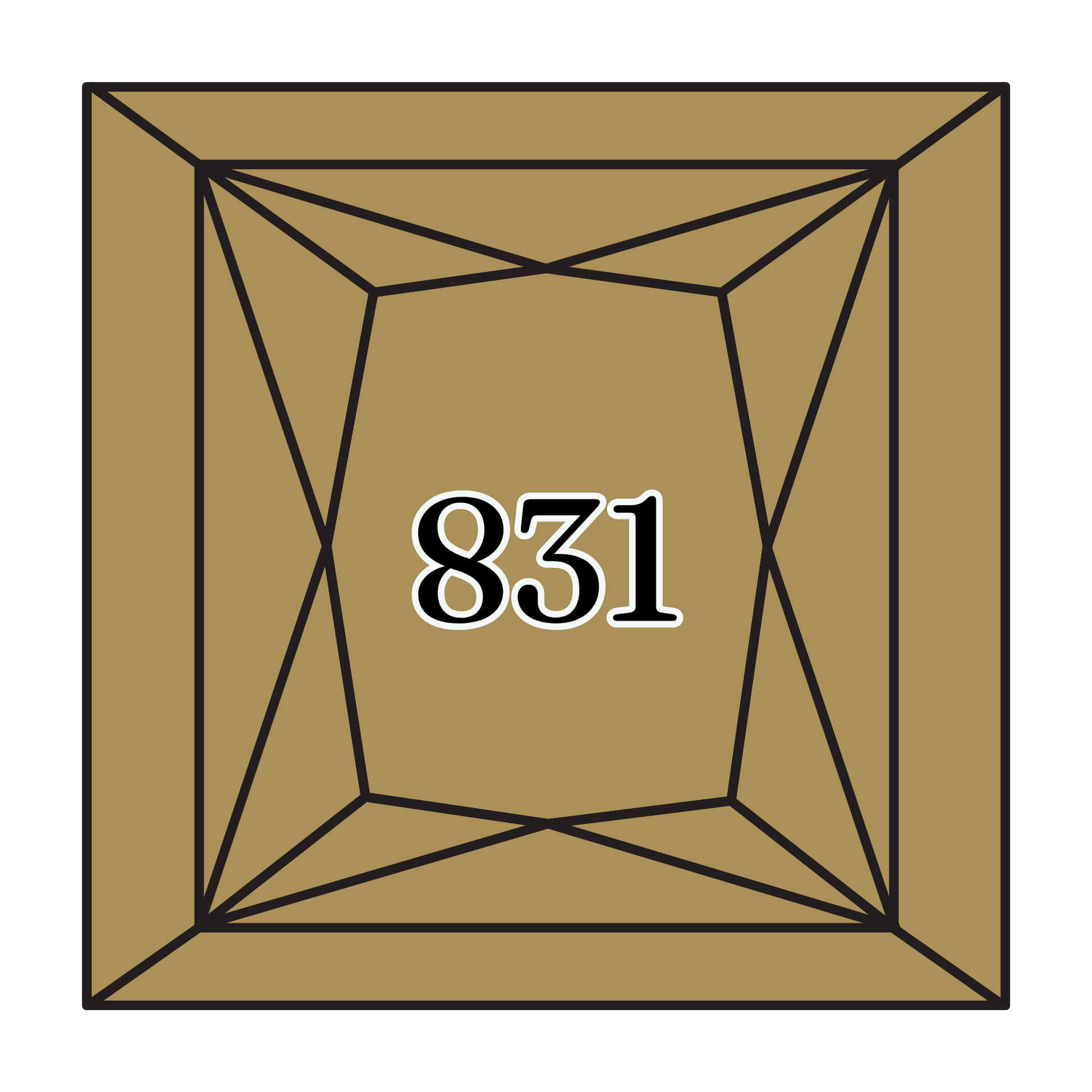 True North Diamond Art Square Diamond Drills 831 - Medium Golden Olive - Square Bulk Diamond Drills